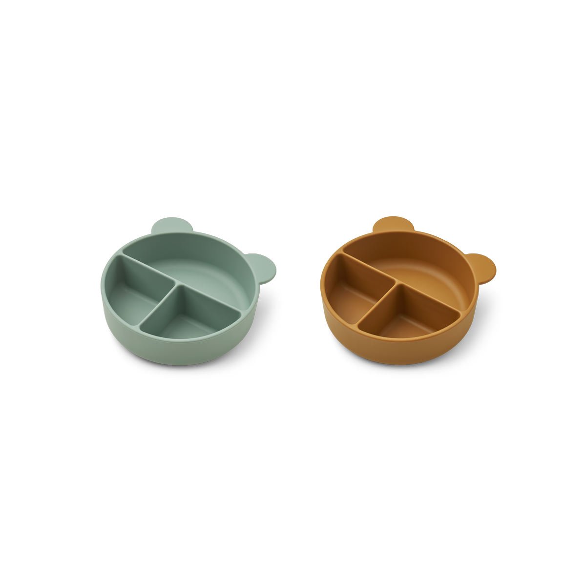 Boys & Girls Green Bear Silicone Plates(2 Pack)