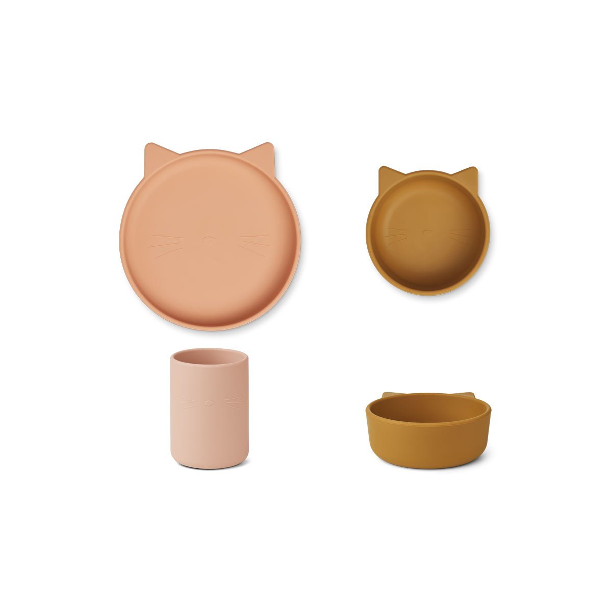 Boys & Girls Rose Cat Silicone Tableware(3 Pack)