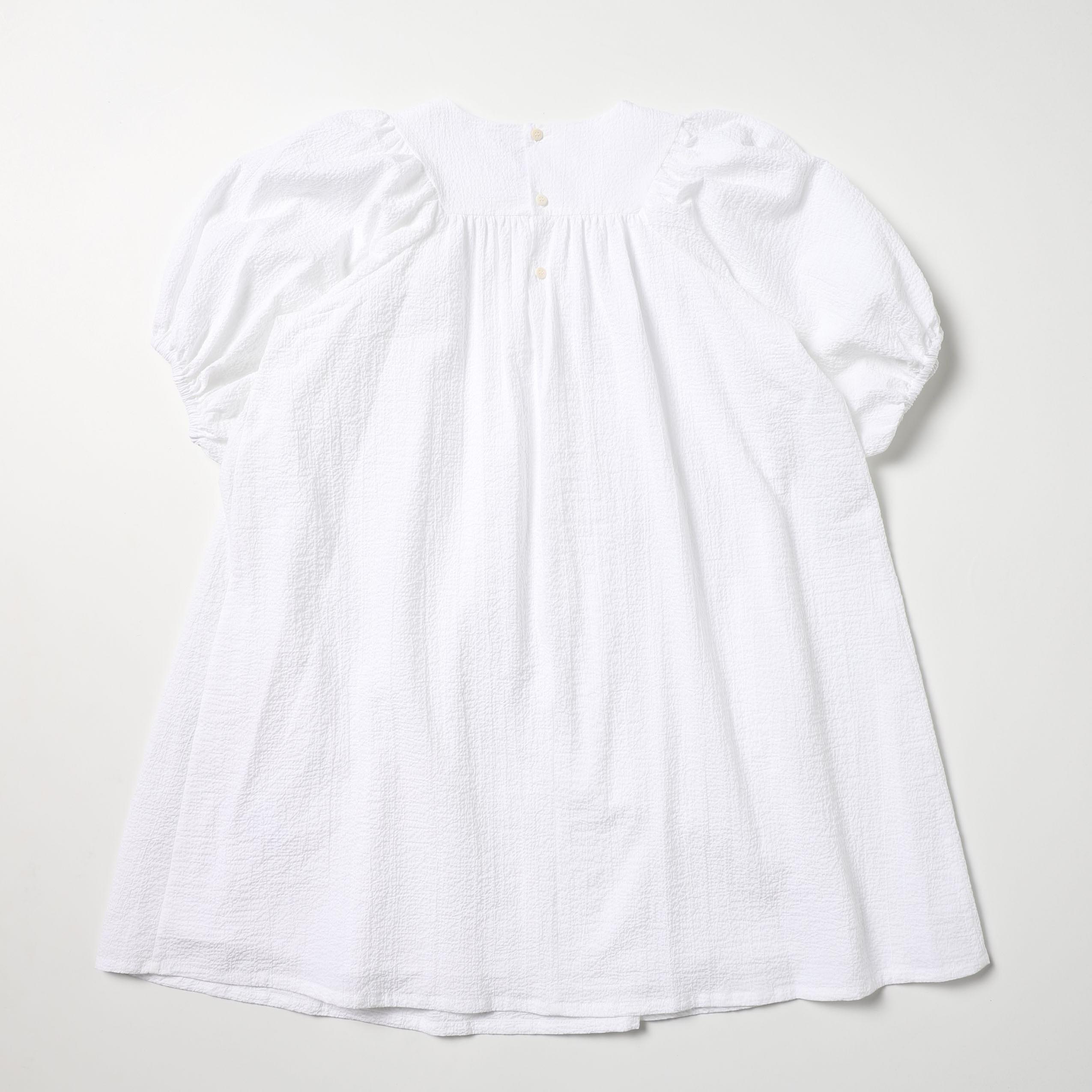 Girls White Cotton Dress