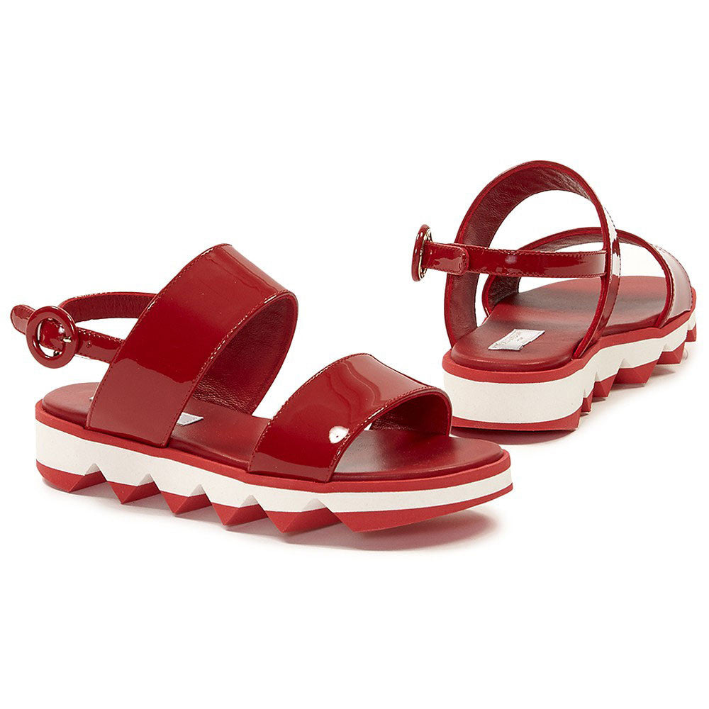 Girls Red Patent Leather Sandals - CÉMAROSE | Children's Fashion Store