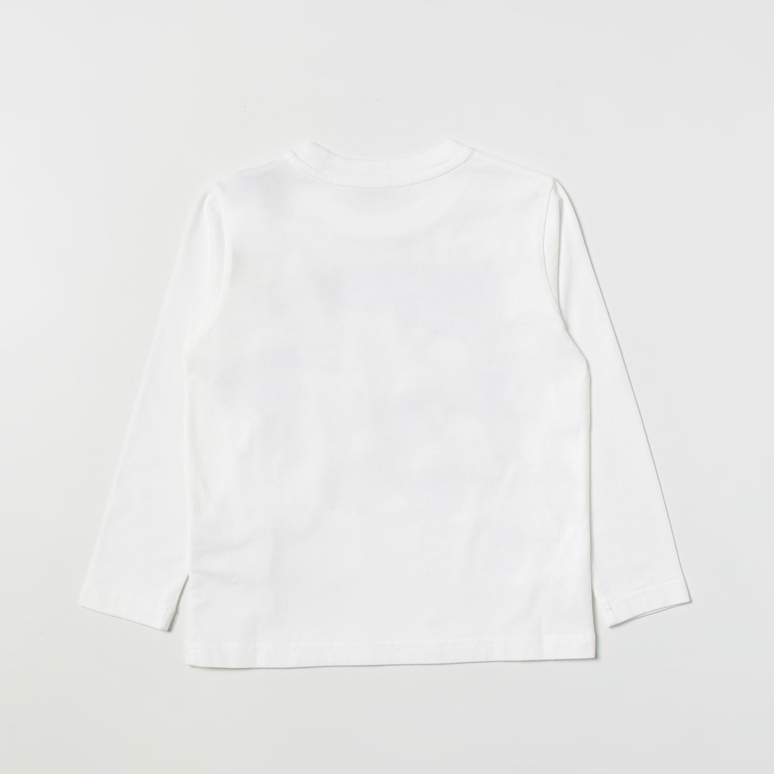 Boys White Printed Cotton T-Shirt