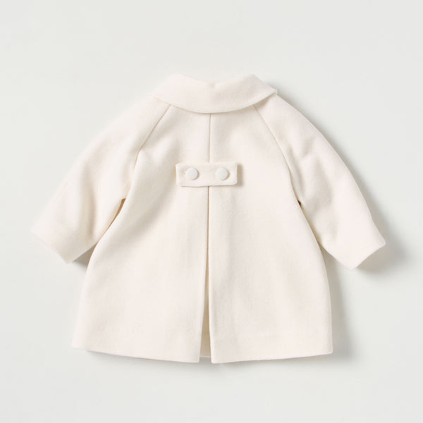Baby Girls White Wool Coat