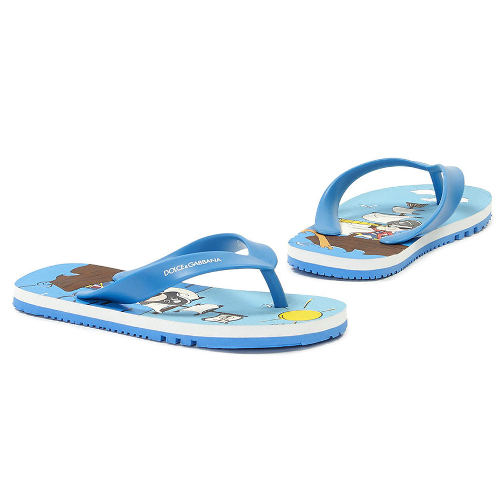 Boys Blue Flip-Flops - CÉMAROSE | Children's Fashion Store