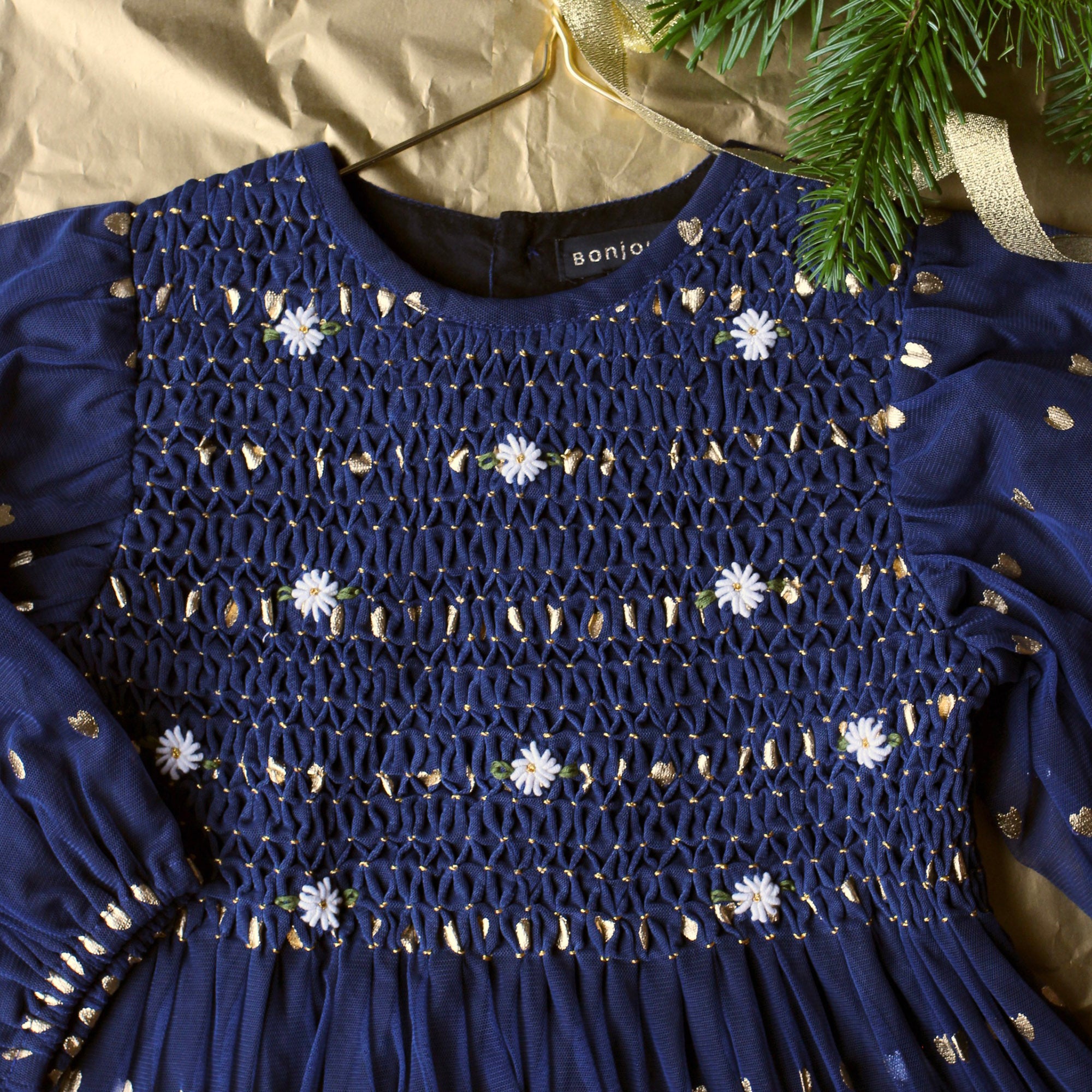 Girls Blue Heart Cotton Top