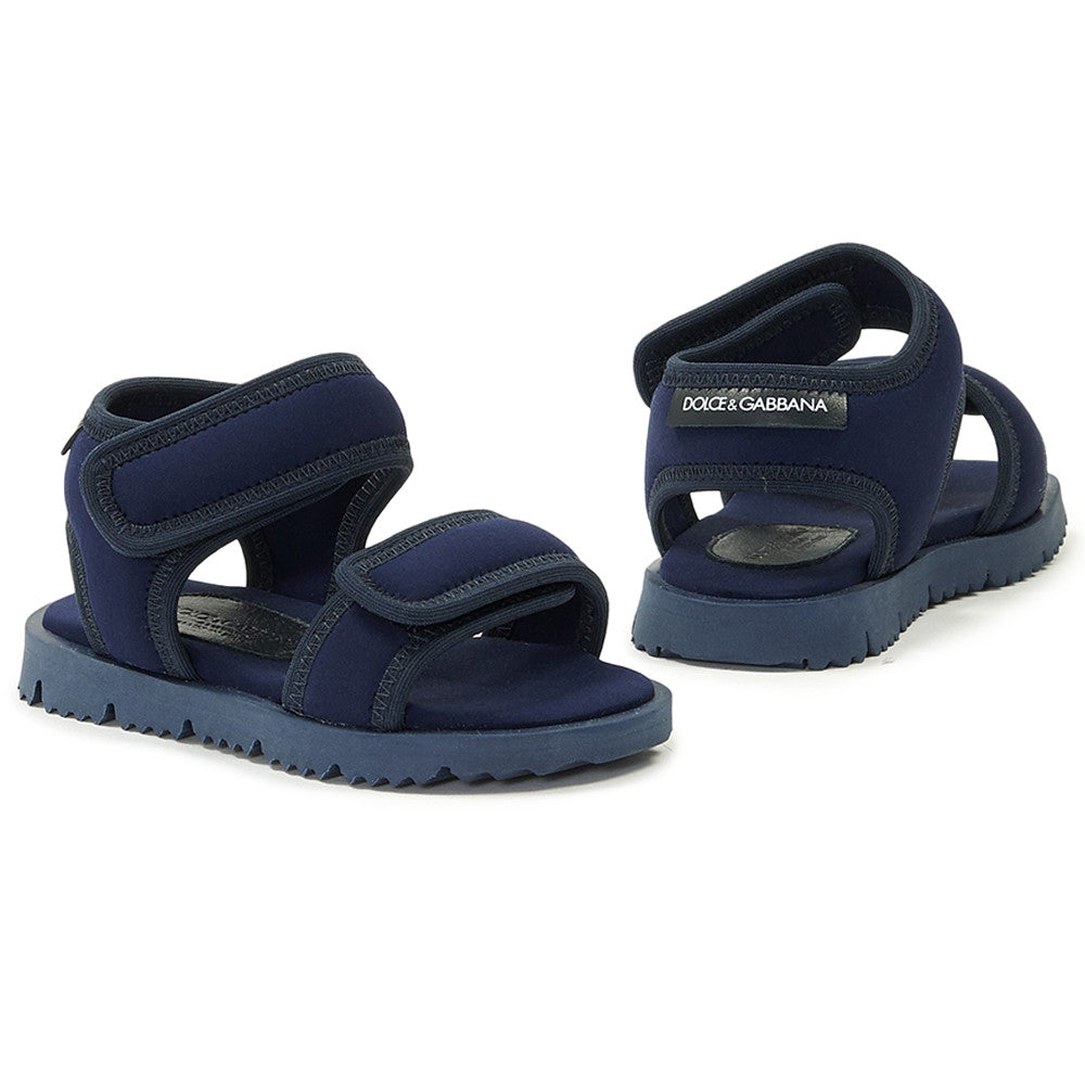 Baby Boys Navy Blue Neoprene Sandals With Velcro - CÉMAROSE | Children's Fashion Store