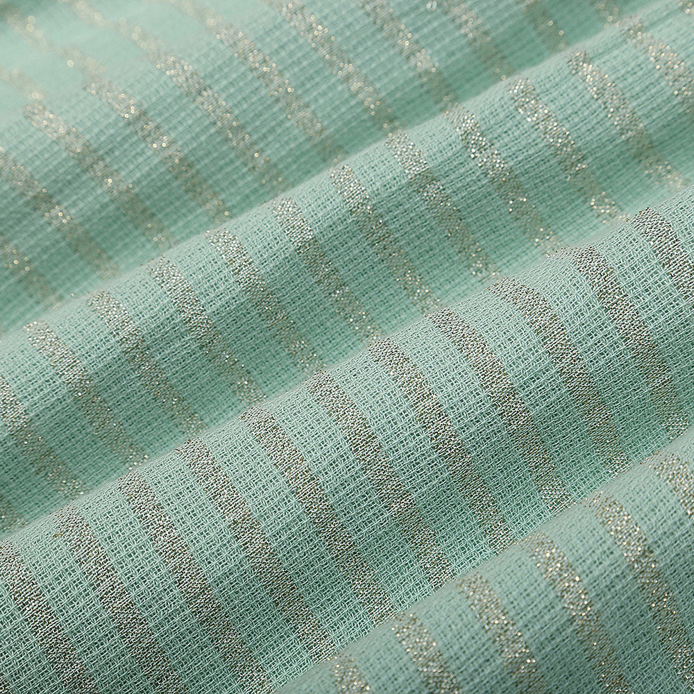 Girls Light Green "Alba" Striped Dress