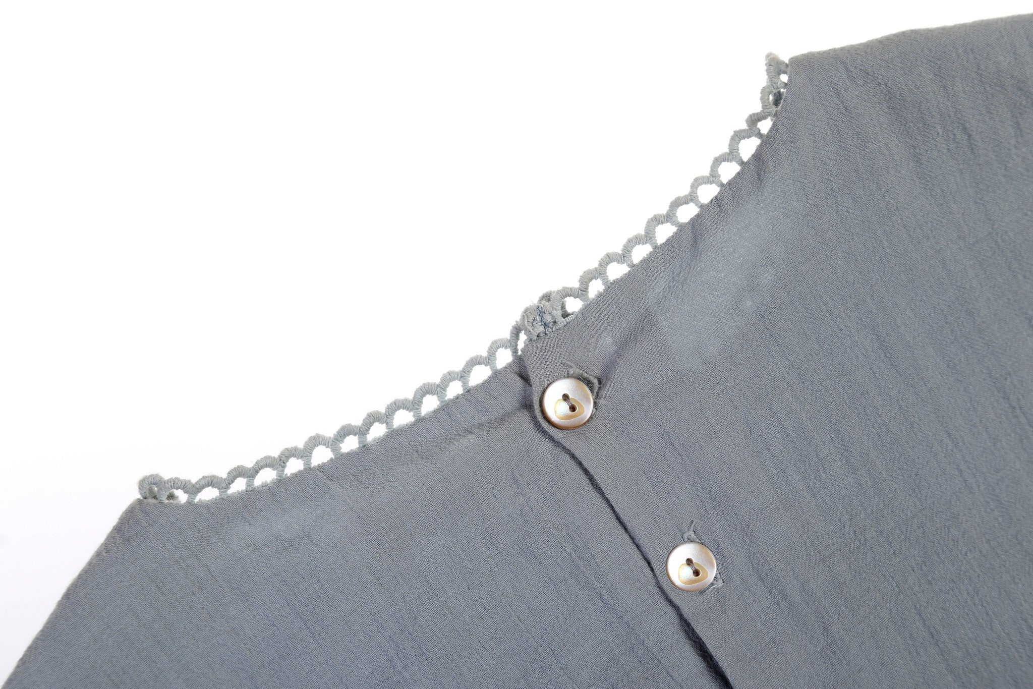 Girls Light Grey Embroidered Trims Cotton 'Mujine' Dress - CÉMAROSE | Children's Fashion Store - 6