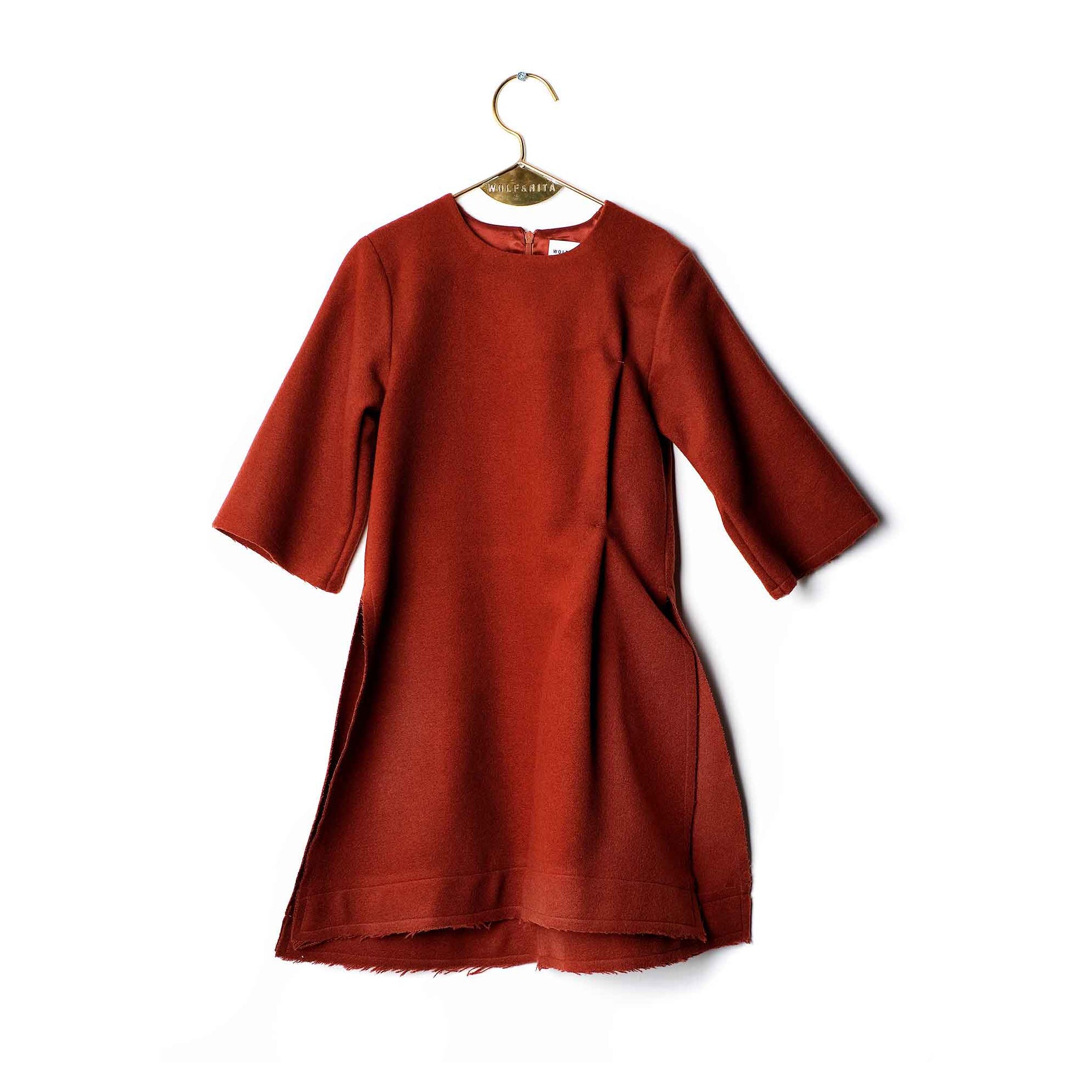 Girls Brick Red Dress