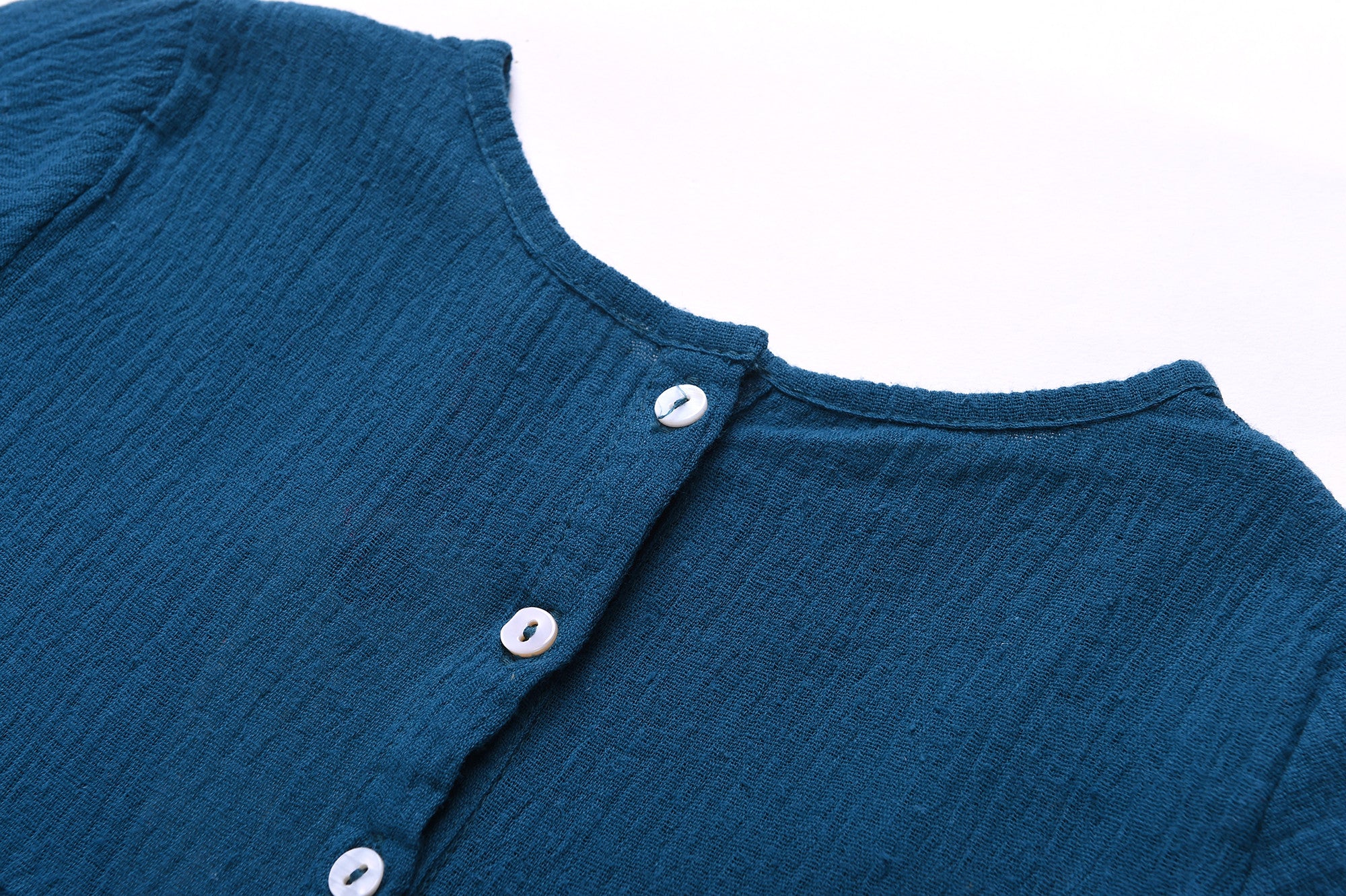 Girls Indigo Embroidered Trims Cotton 'Roshy' Dress - CÉMAROSE | Children's Fashion Store - 8