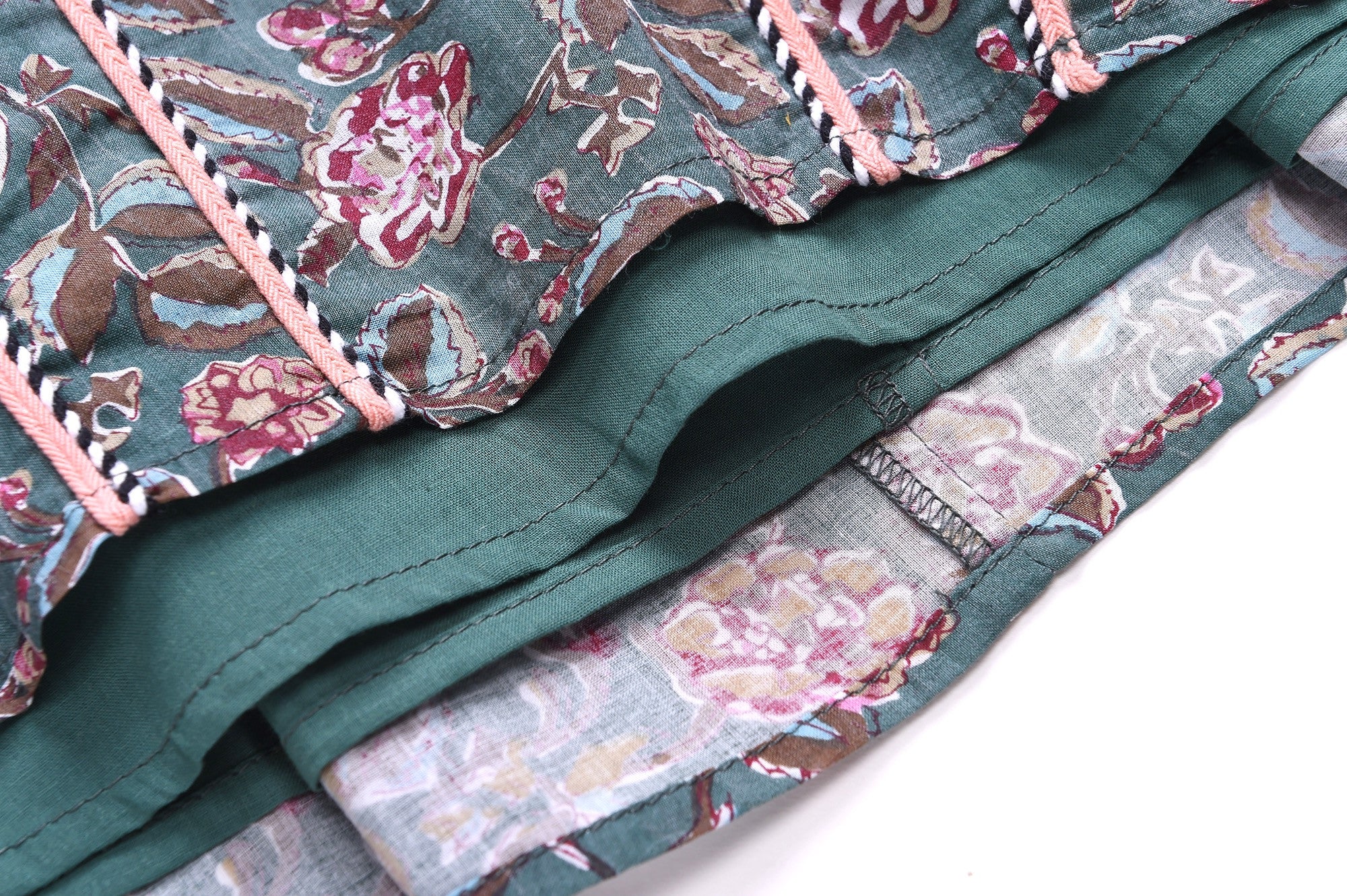 Girls Green Flower Printed Trims Cotton 'Roshy' Dress - CÉMAROSE | Children's Fashion Store - 6