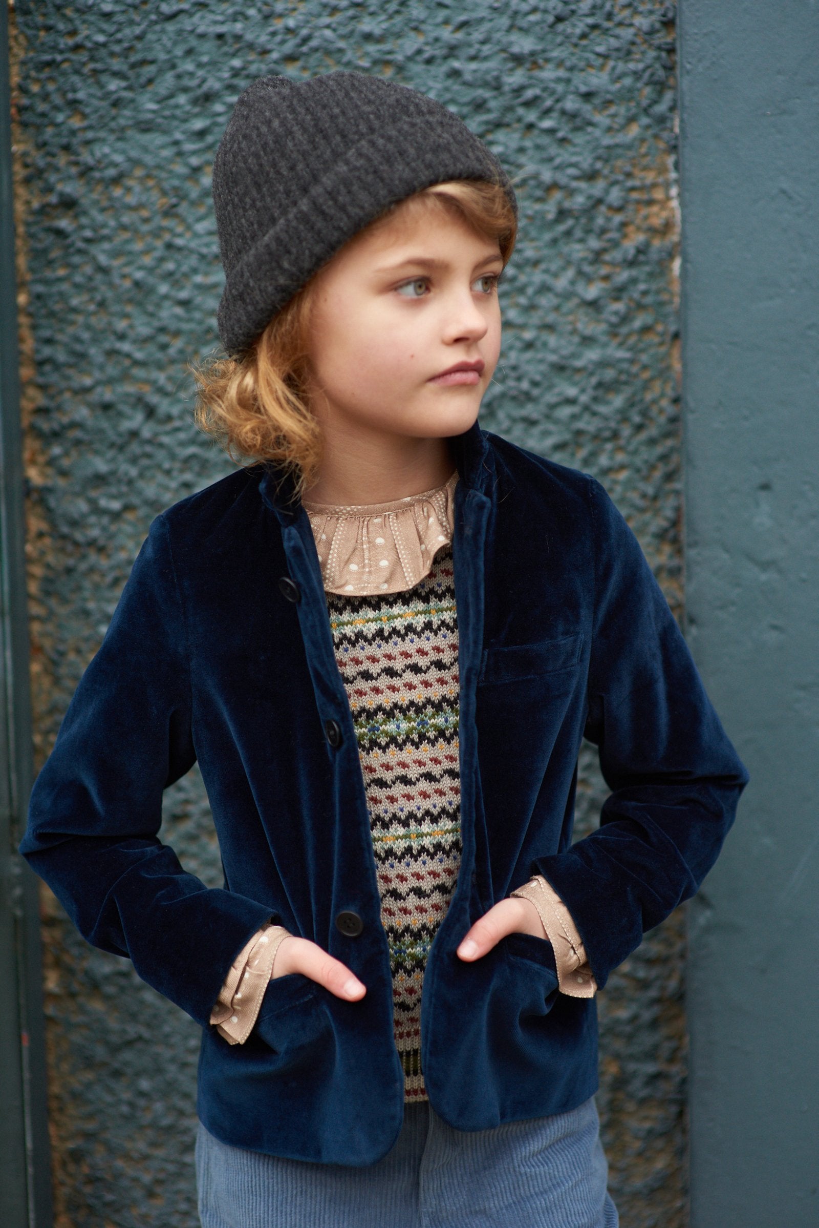 Boys & Girls Grey Melange Quail Chunky Jumper