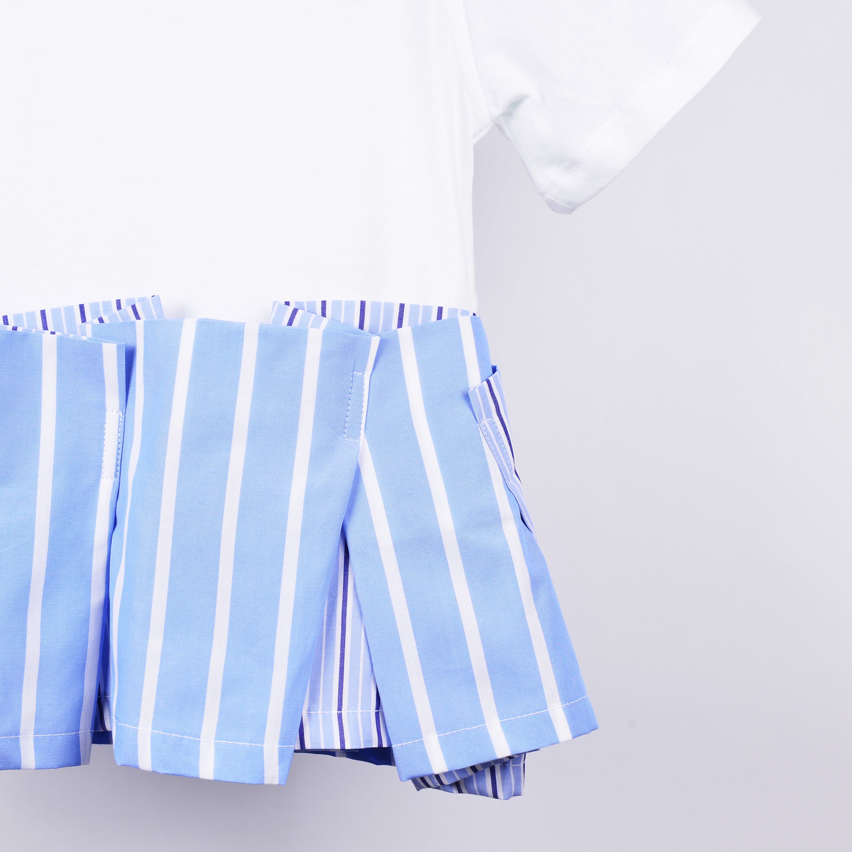 Girls White Cotton T-shirt