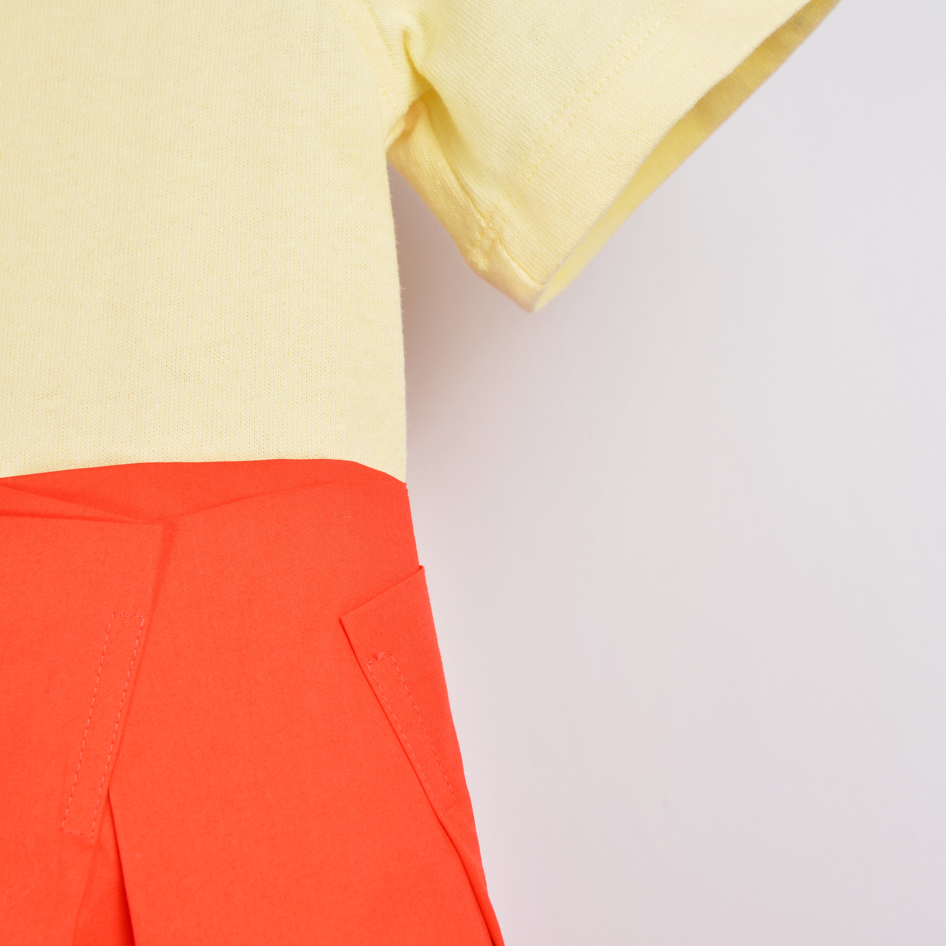 Girls Faded Yellow Cotton Dress