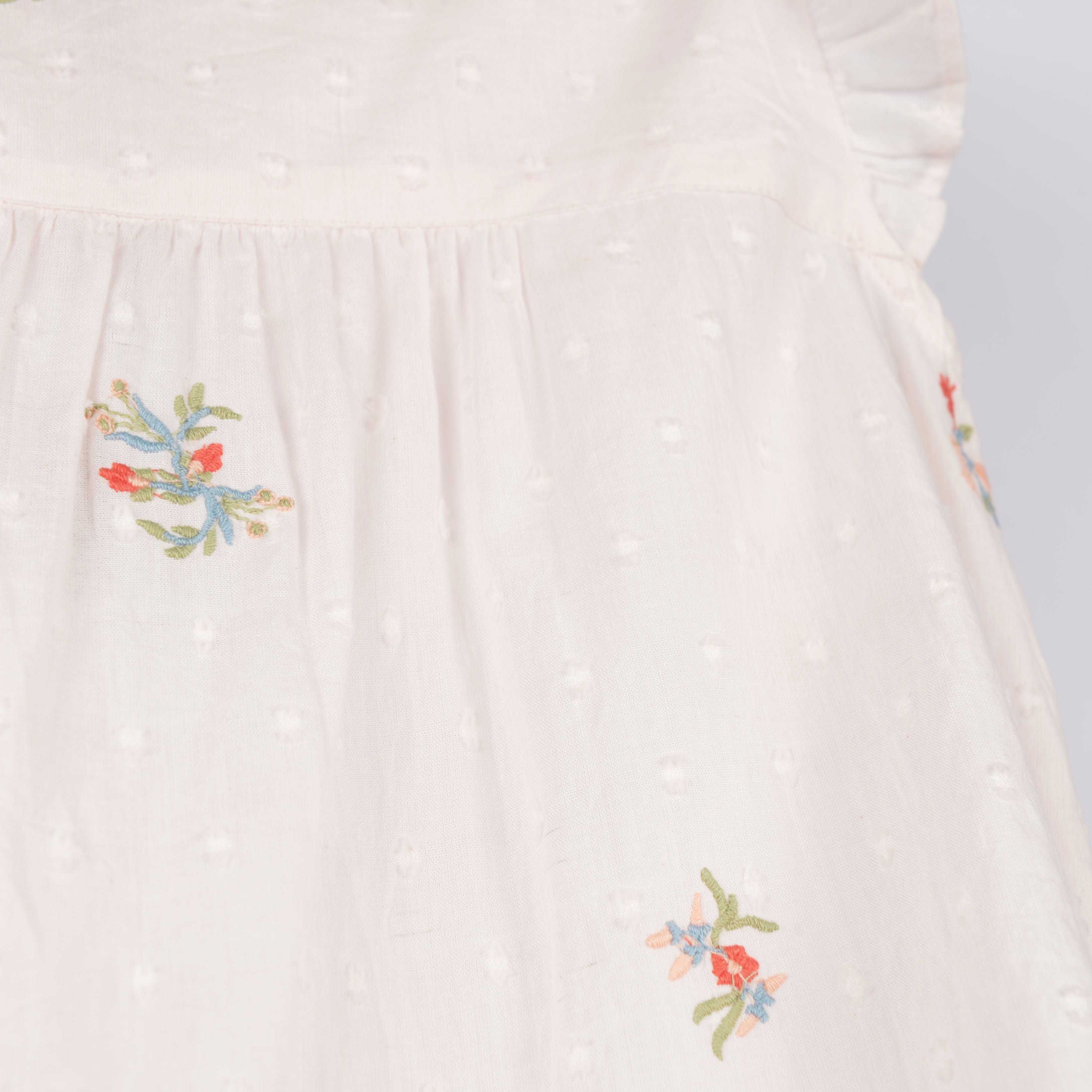 Girls Pink Embroidered Cotton Top