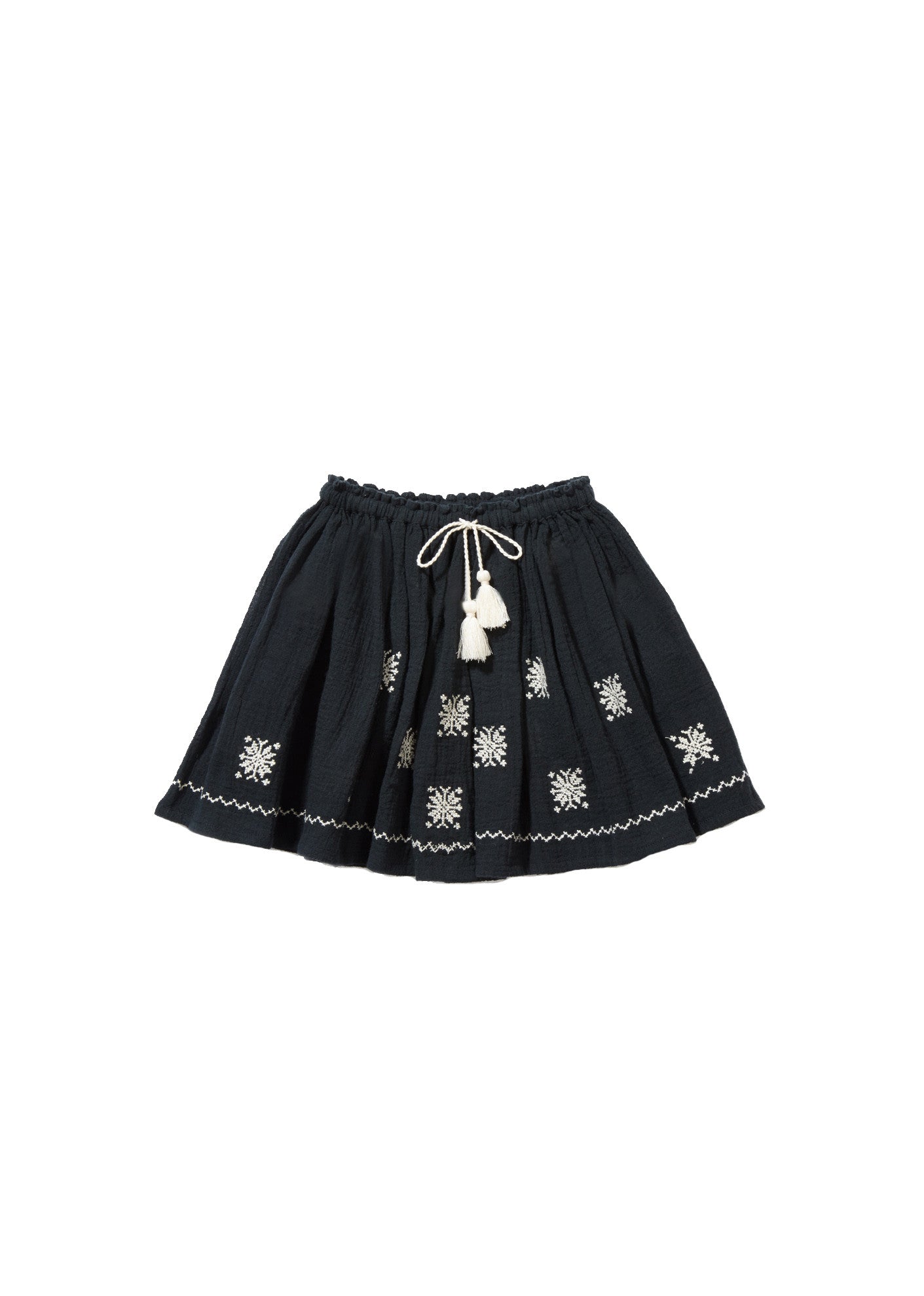 Girls Black Cotton Skirt