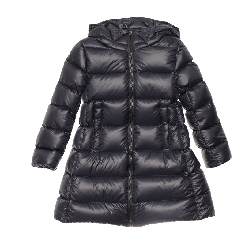 Girls Navy Blue Hooded 'Suyen' Padded Down Jacket - CÉMAROSE | Children's Fashion Store - 1
