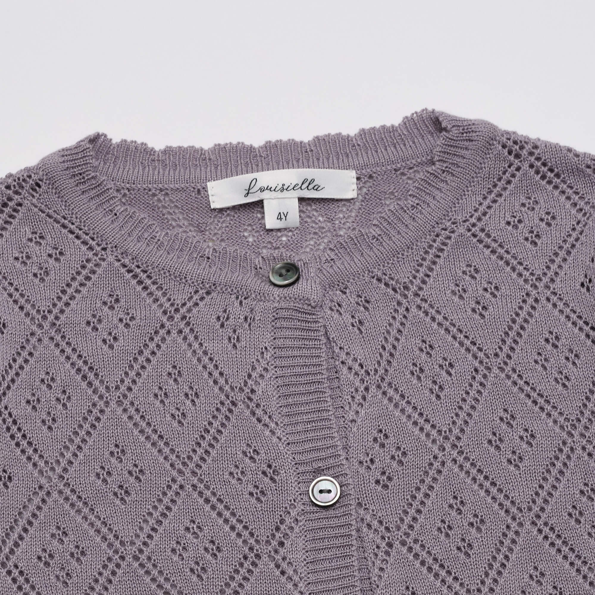 Girls Violet Knit Cardigan