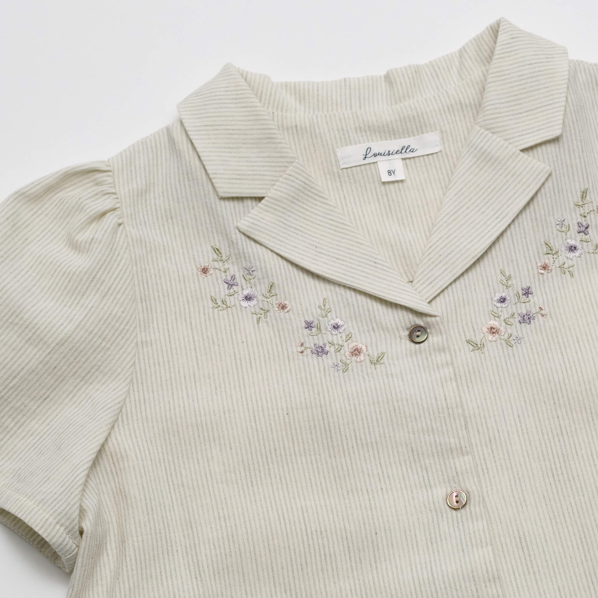 Girls Mint Embroidered Cotton Dress