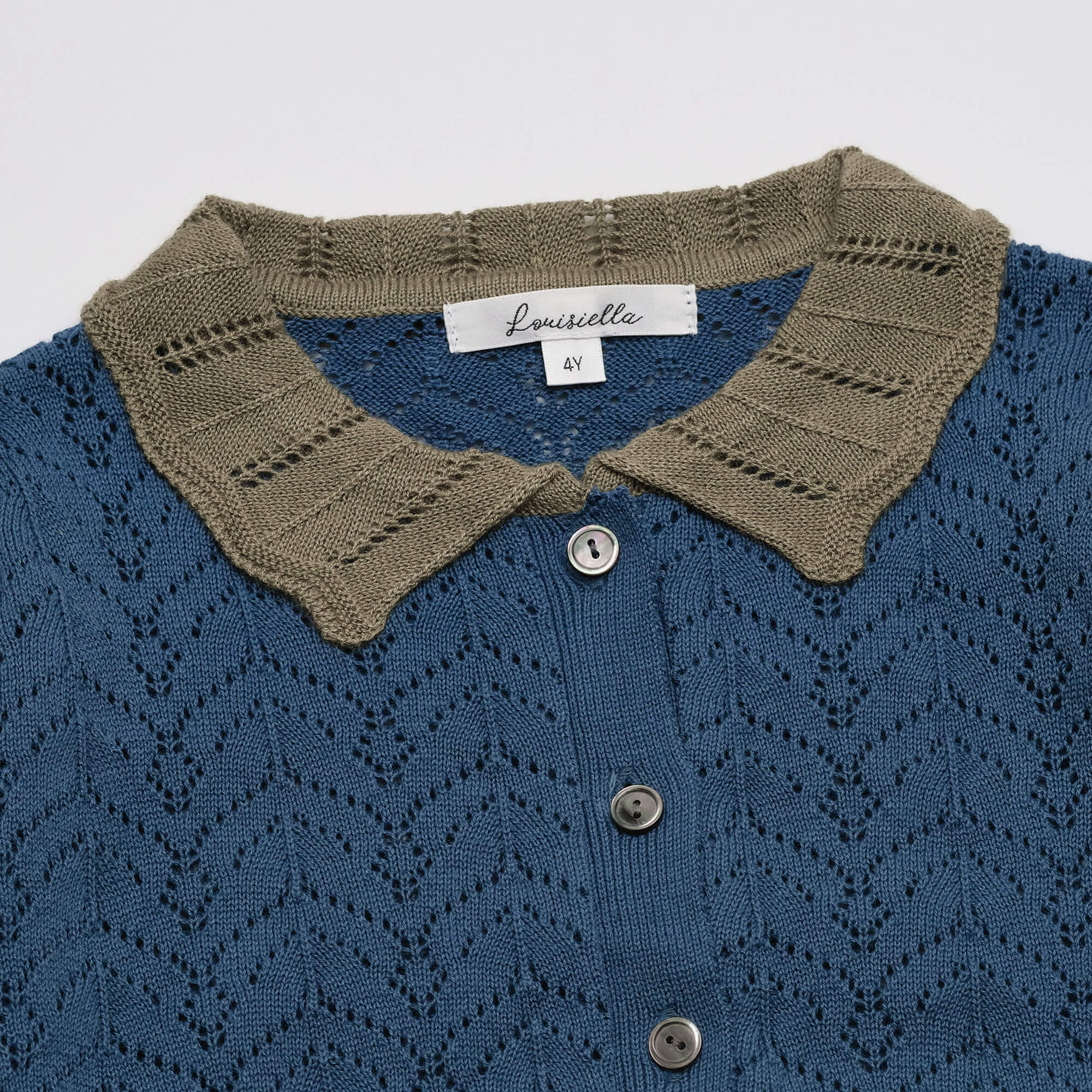 Girls Blue Knit Cardigan