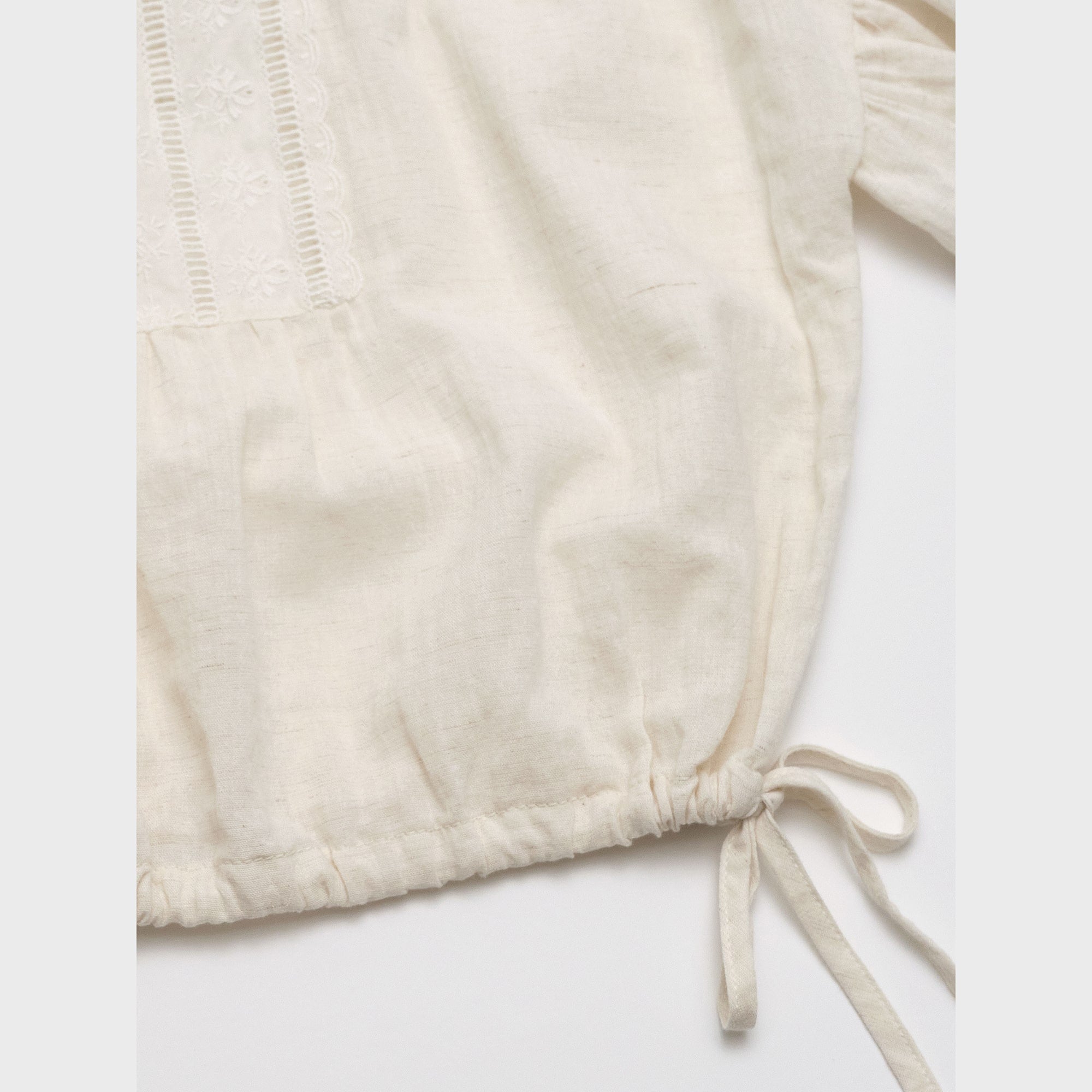Girls White Cotton Top