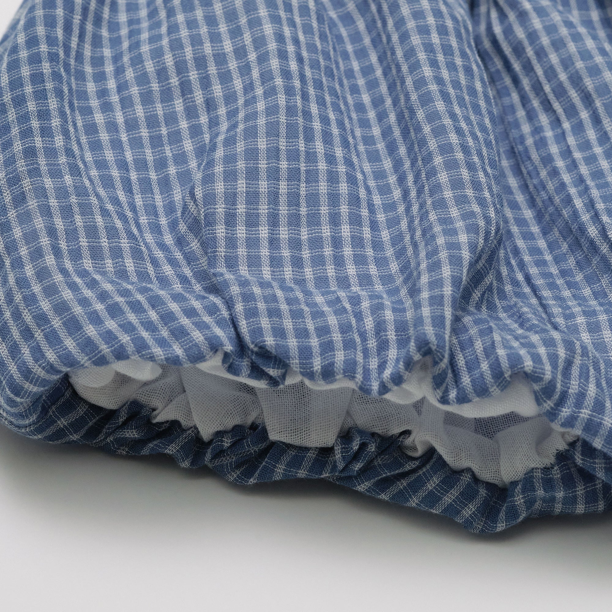 Baby Girls Blue Check Cotton Bloomers