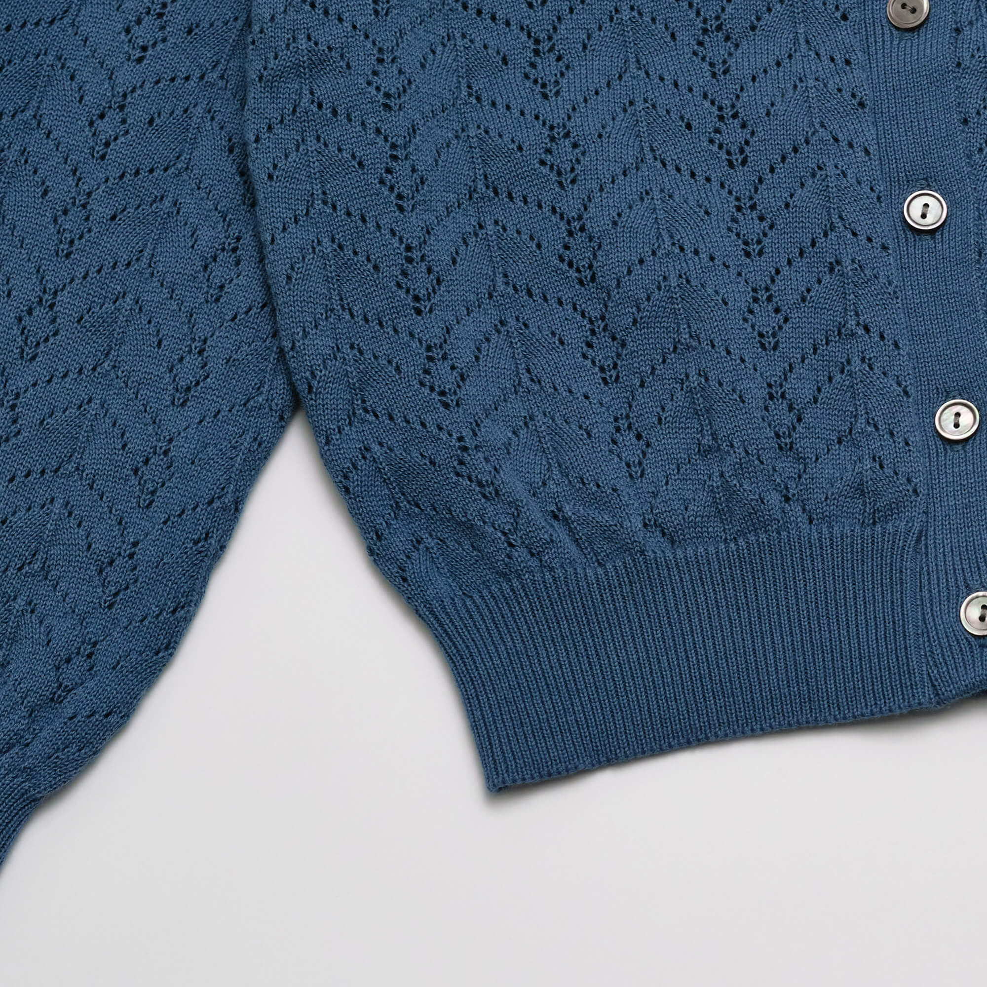 Girls Blue Knit Cardigan