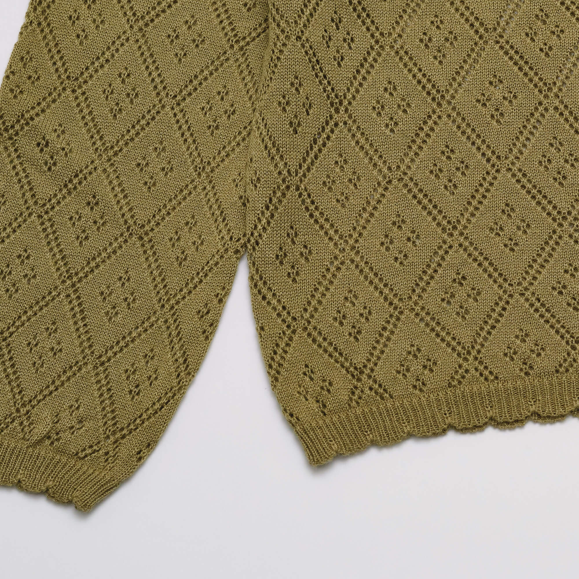 Girls Olive Knit Cardigan