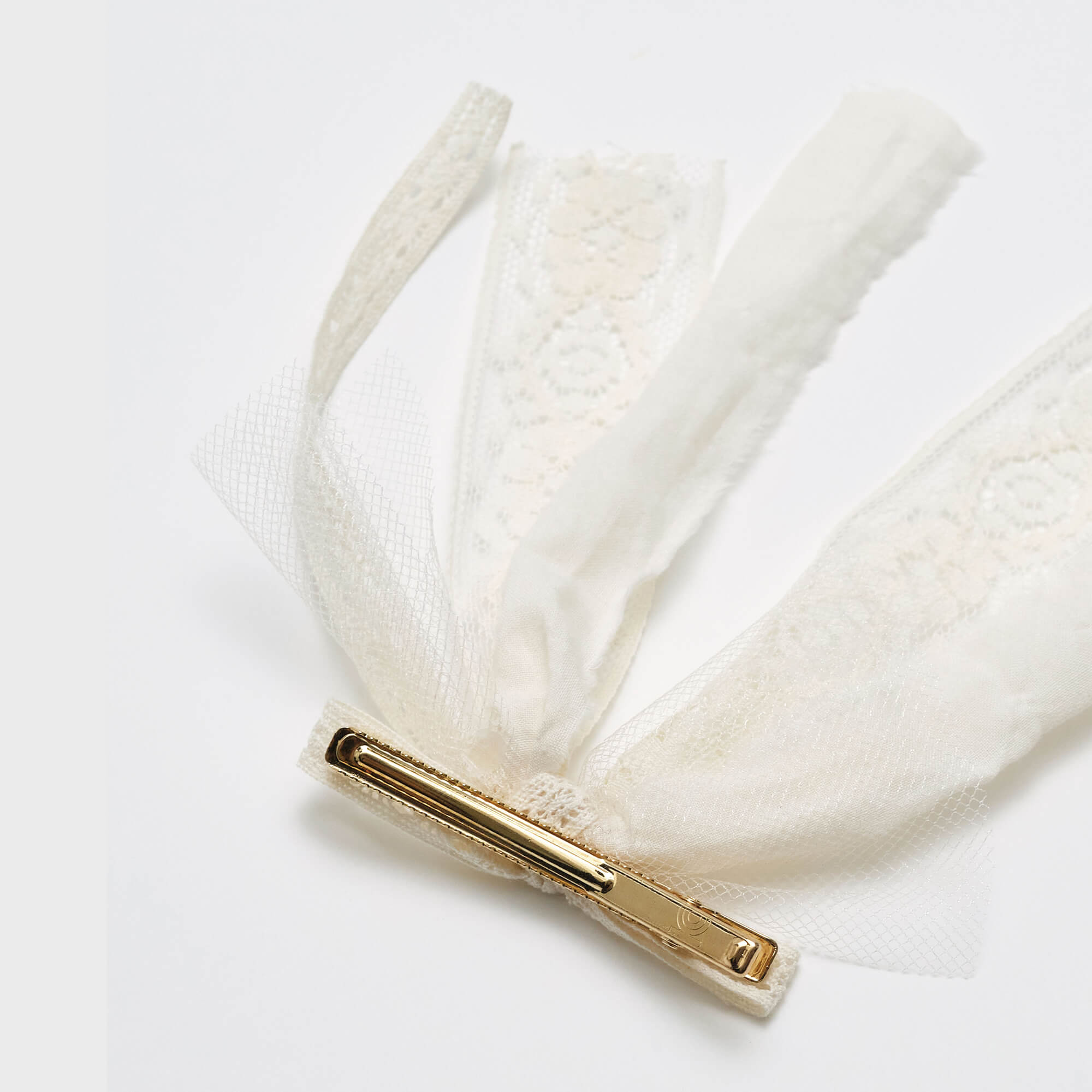 Girls White Lace Hair Clips