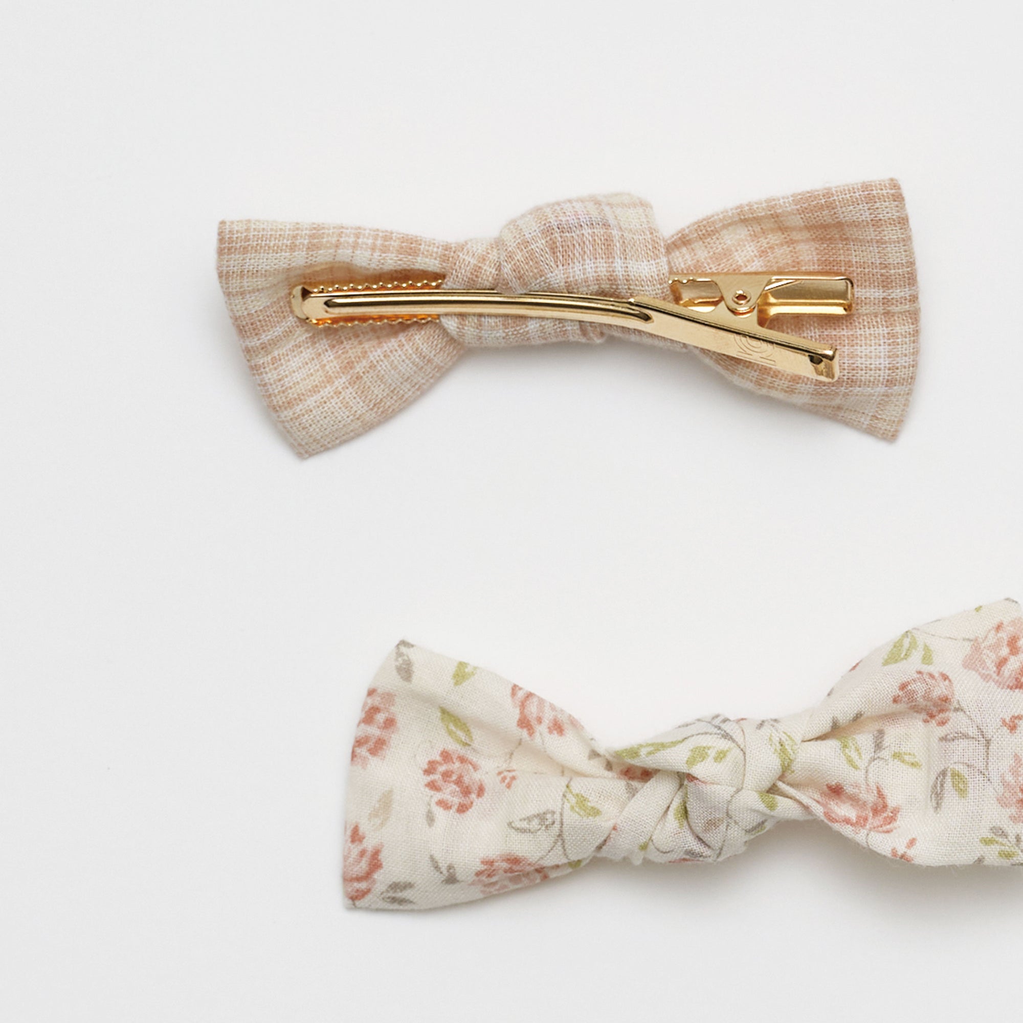 Girls Pink Floral Hair Clips