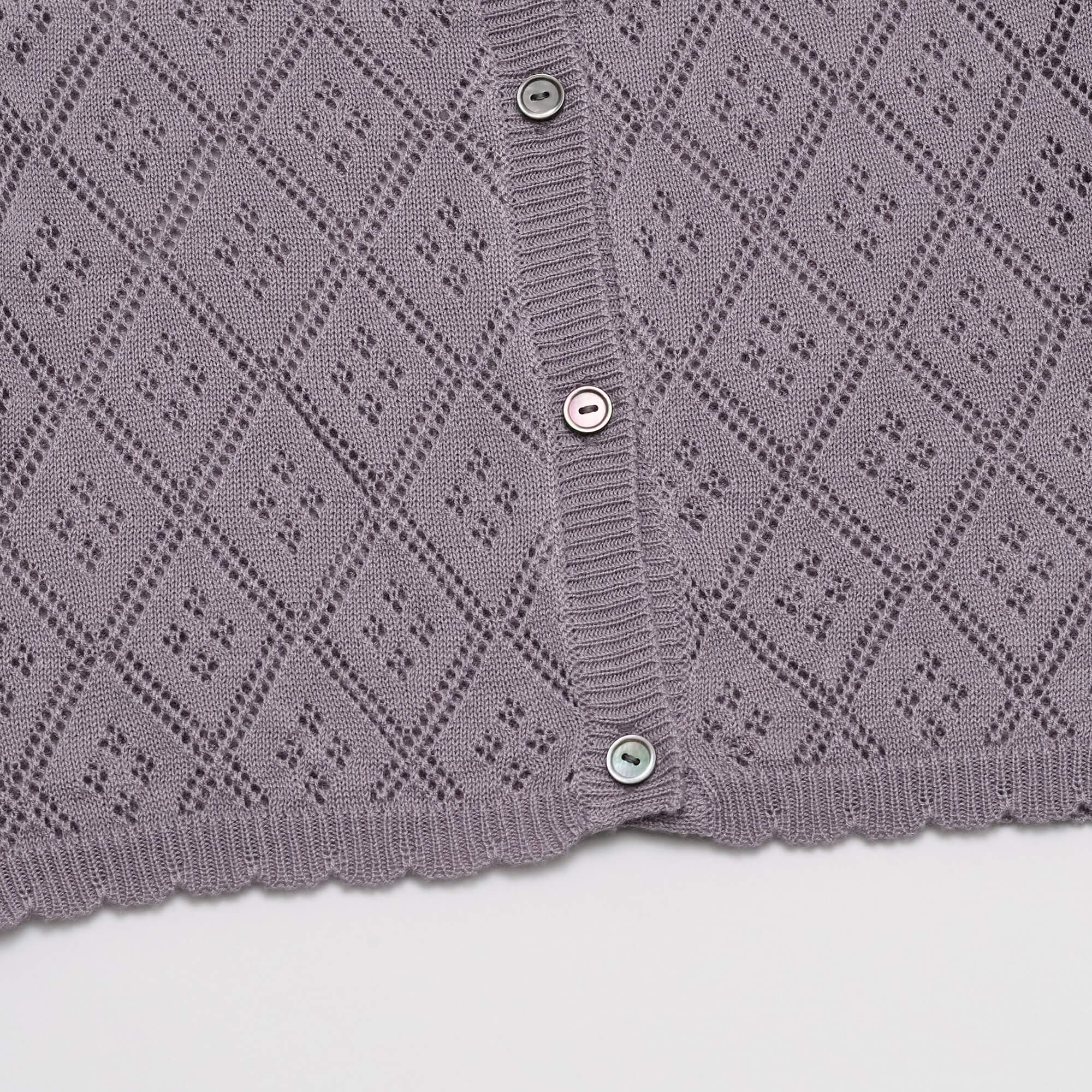 Girls Violet Knit Cardigan