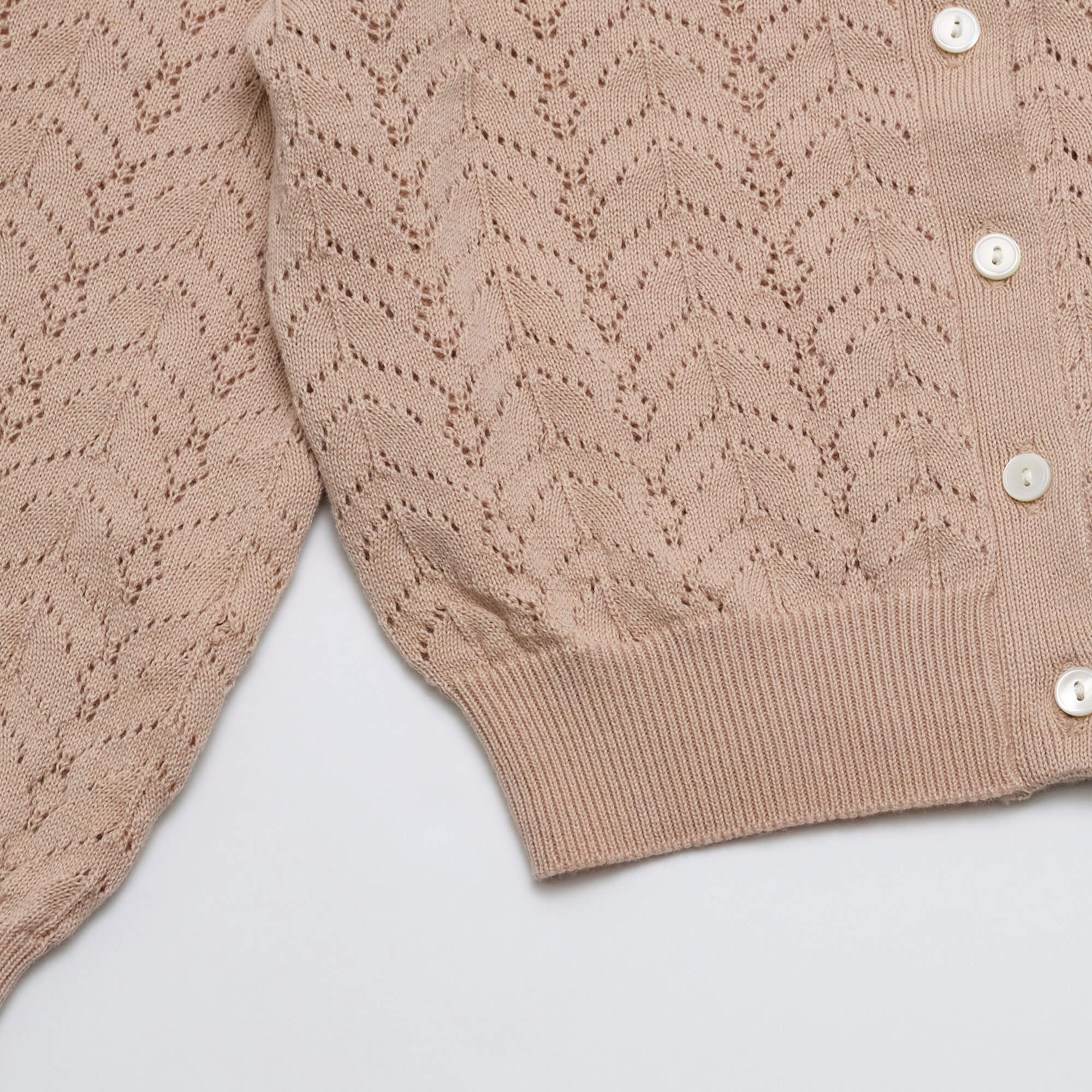 Girls Pink Knit Cardigan
