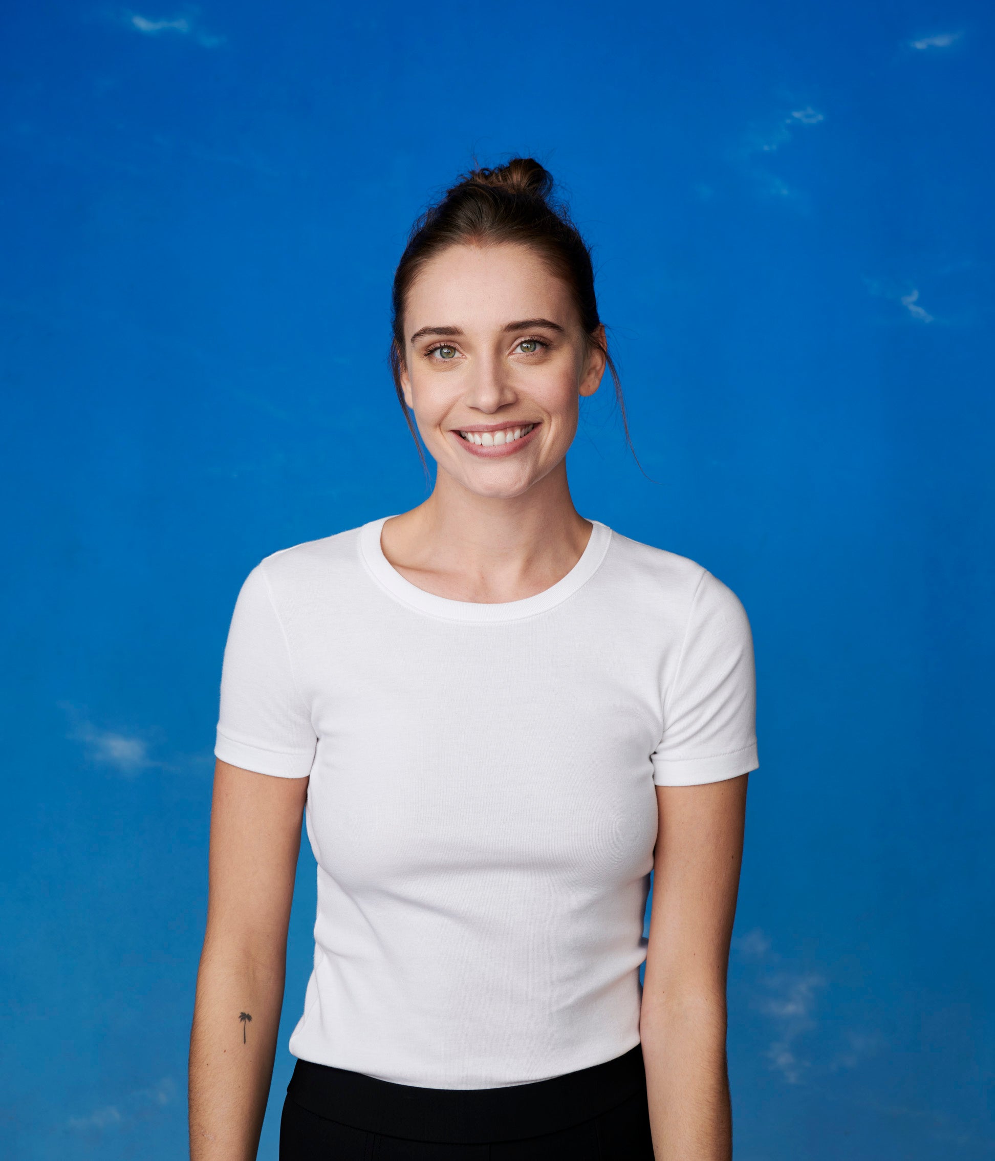 Girls White Cotton T-Shirt