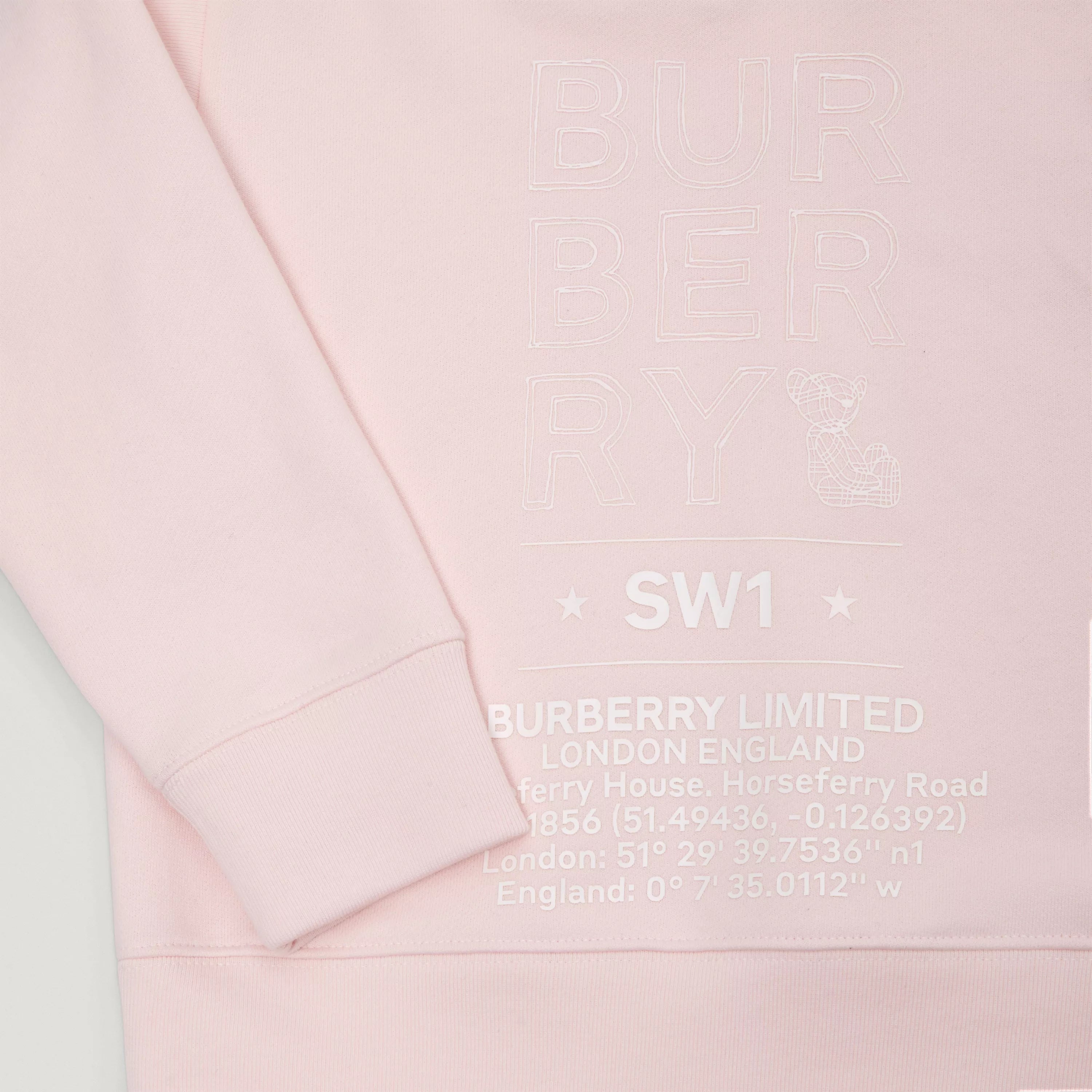 Girls Pink Hooded Cotton Sweatshirt