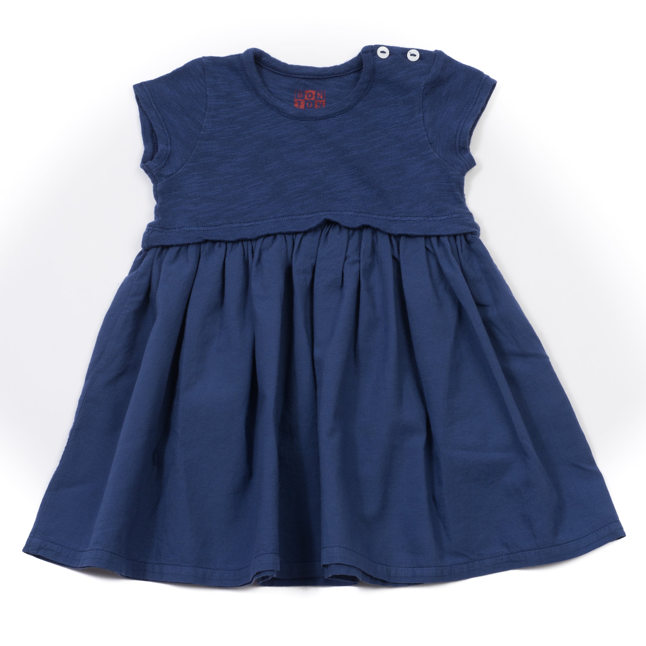 Baby Girls Blue Charlemagne Cotton Dress