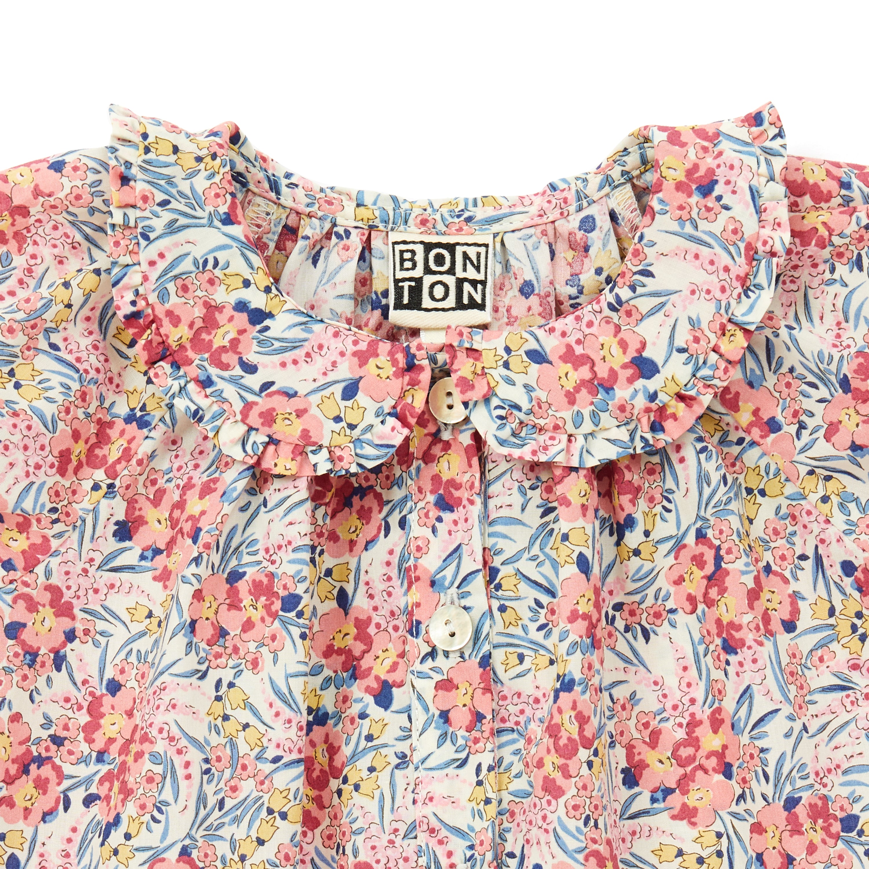 Baby Girls Pink Flowers Cotton Top
