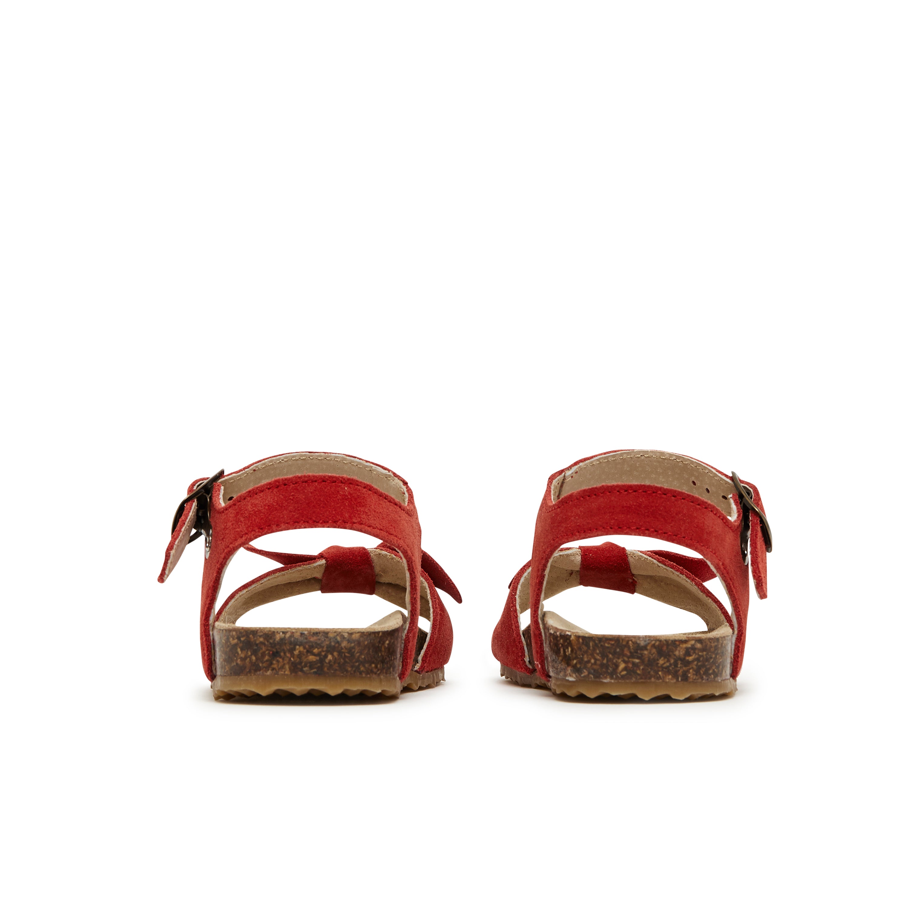 Girls Red Bow Leather Sandals