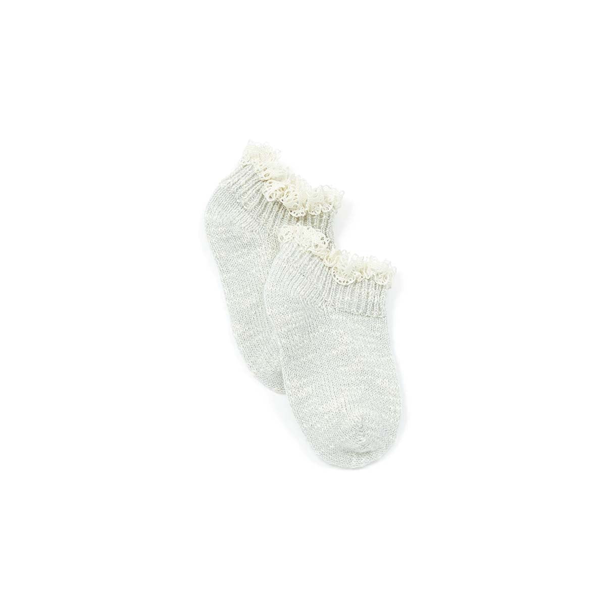 Girls Light Grey Cotton Socks