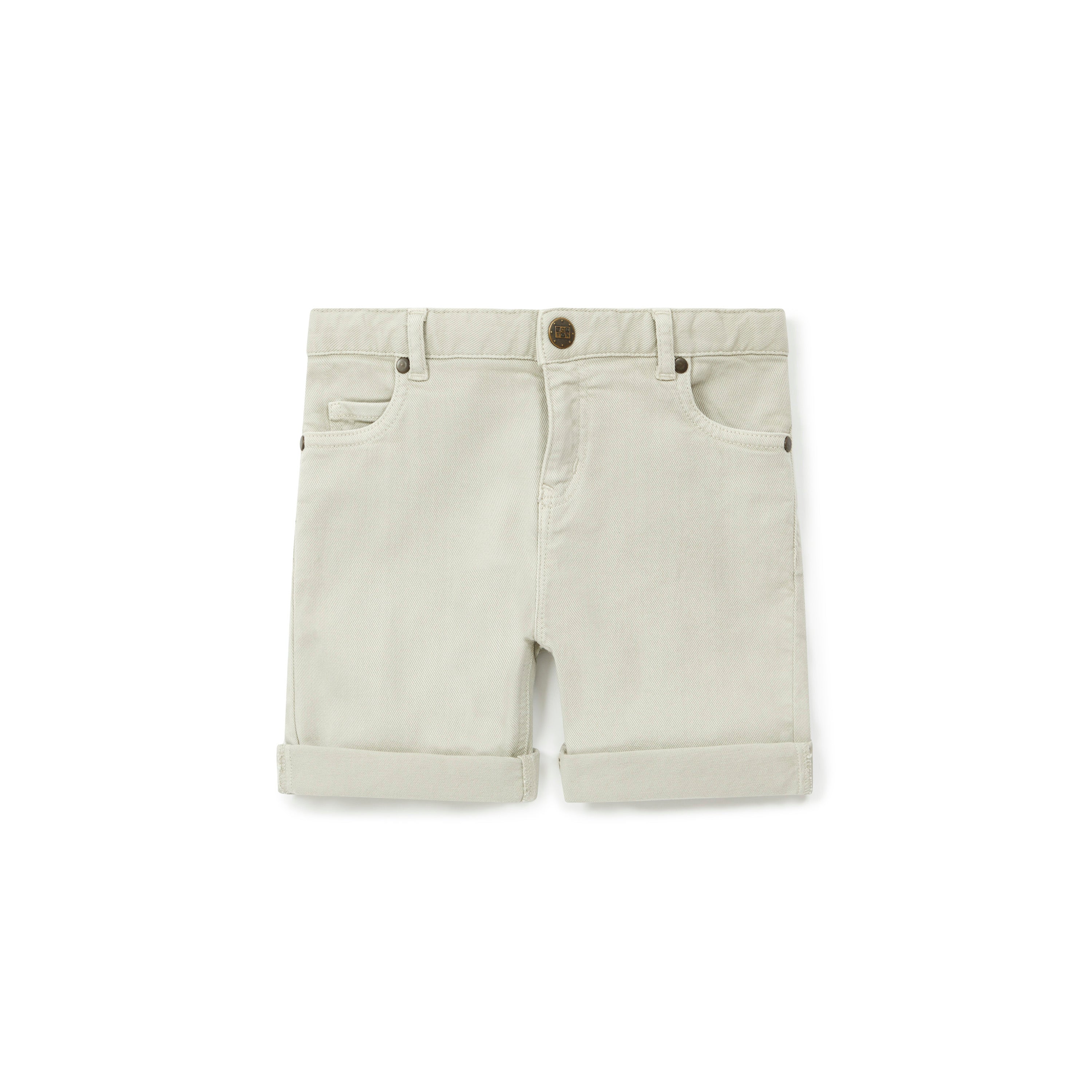 Boys Off-white Cotton Shorts