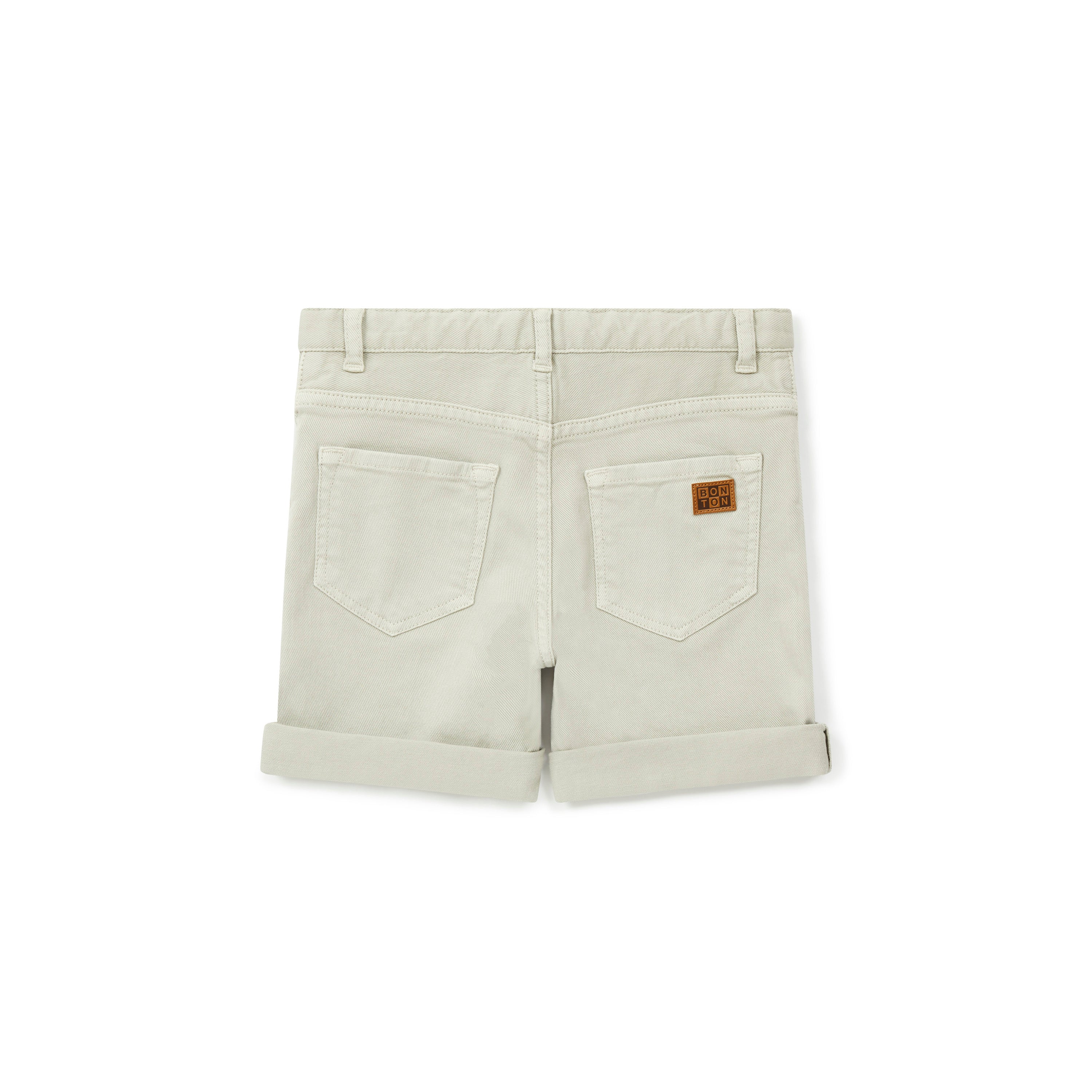 Boys Off-white Cotton Shorts