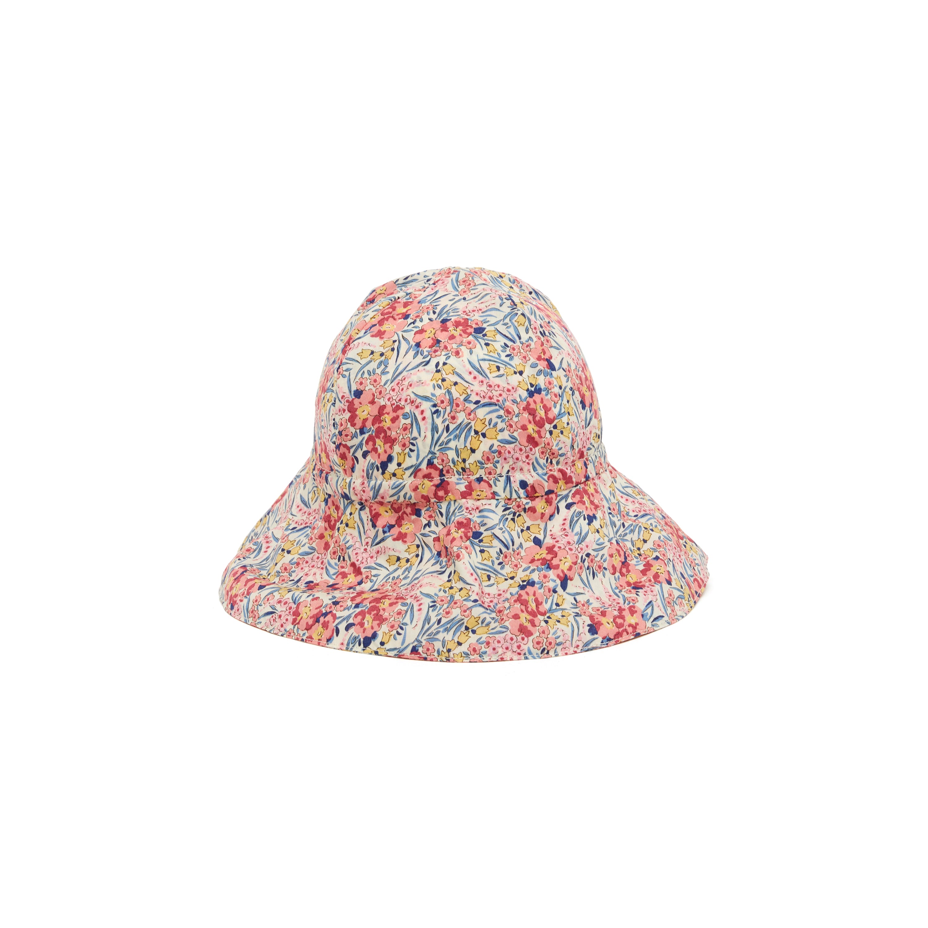 Baby Girls Pink Flowers Cotton Hat