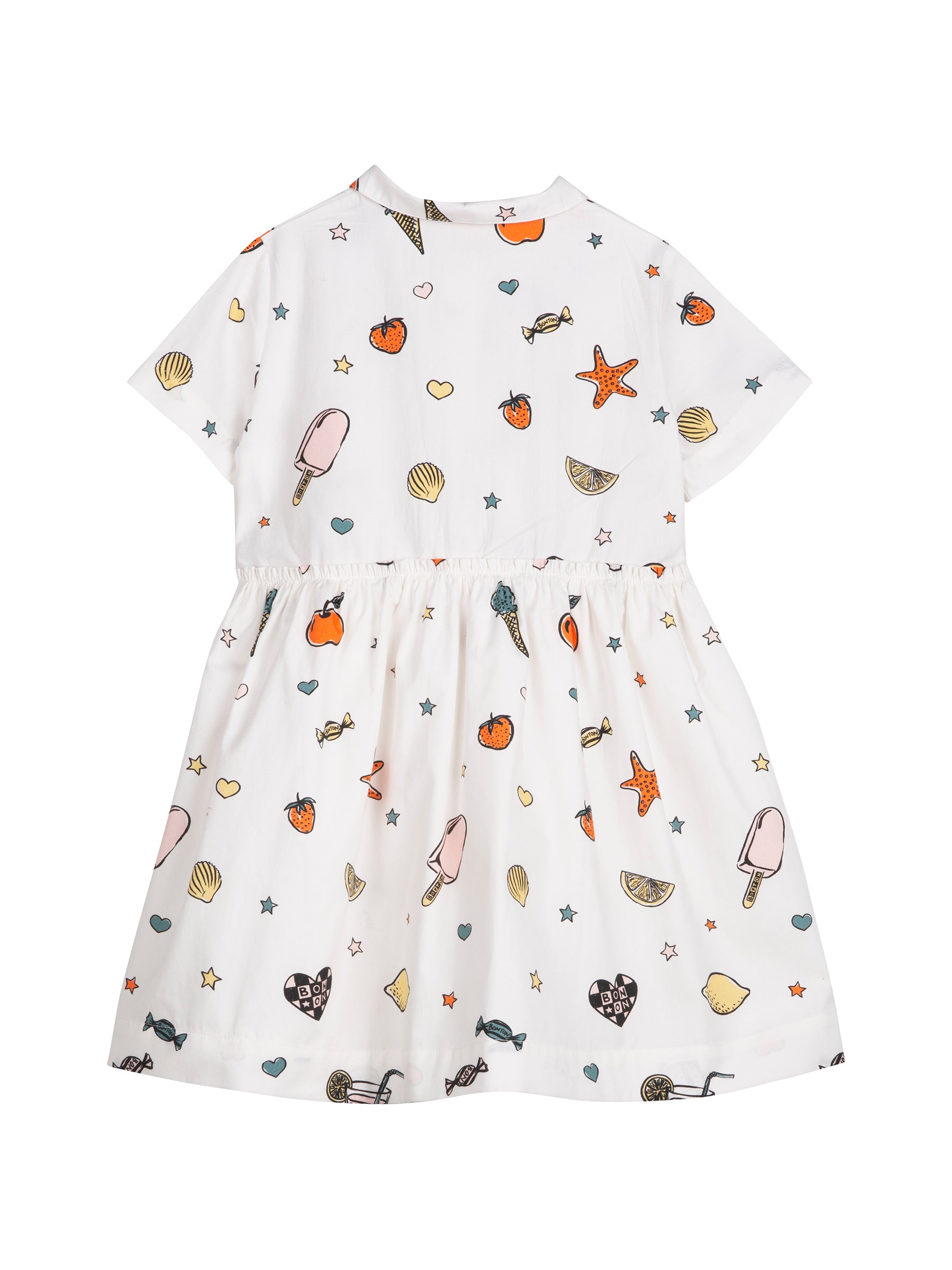 Girls White Holidays Cotton Dress