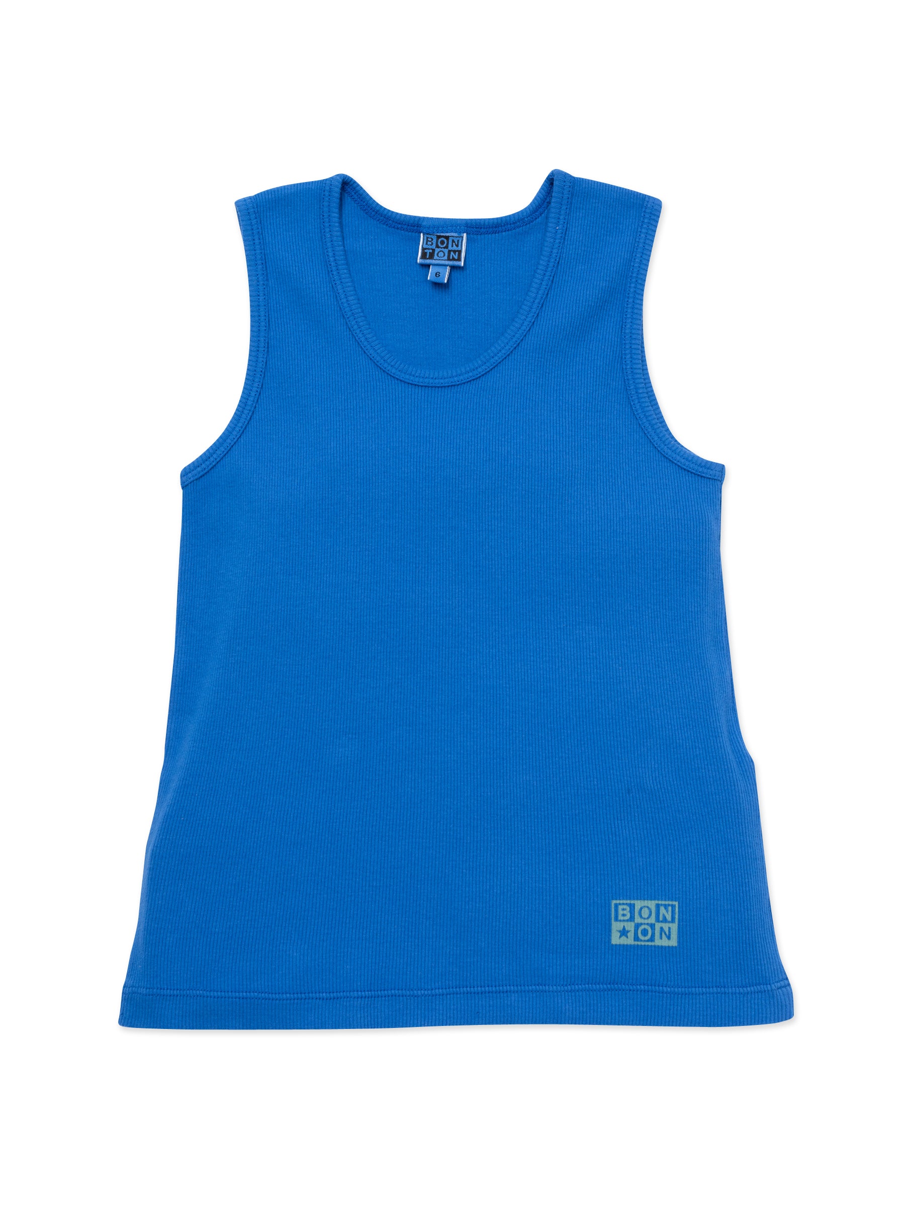 Boys Blue Cotton Tank Top