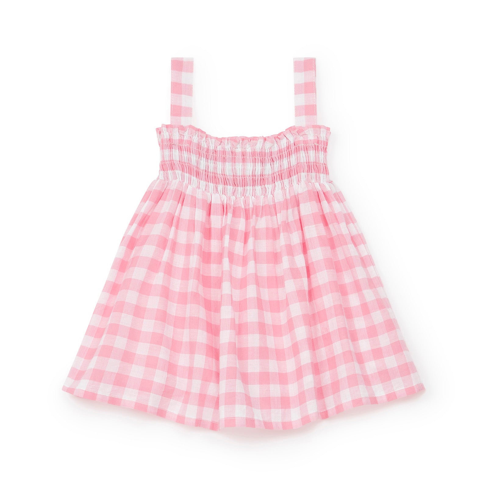 Baby Girls Pink Check Cotton Dress