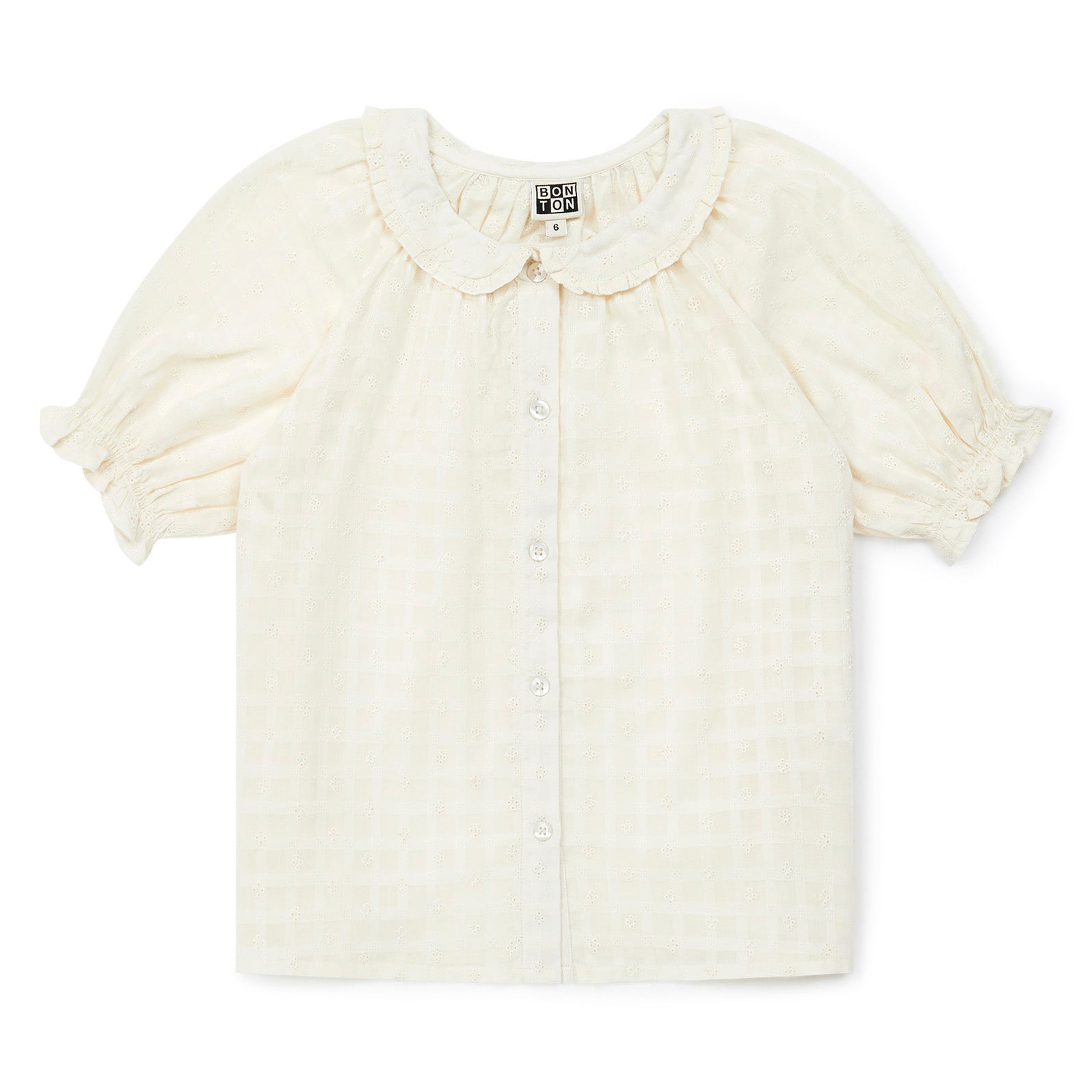 Girls White Cotton Shirt