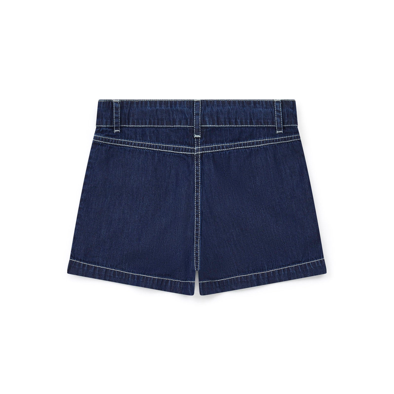 Girls Blue Heart Denim Short