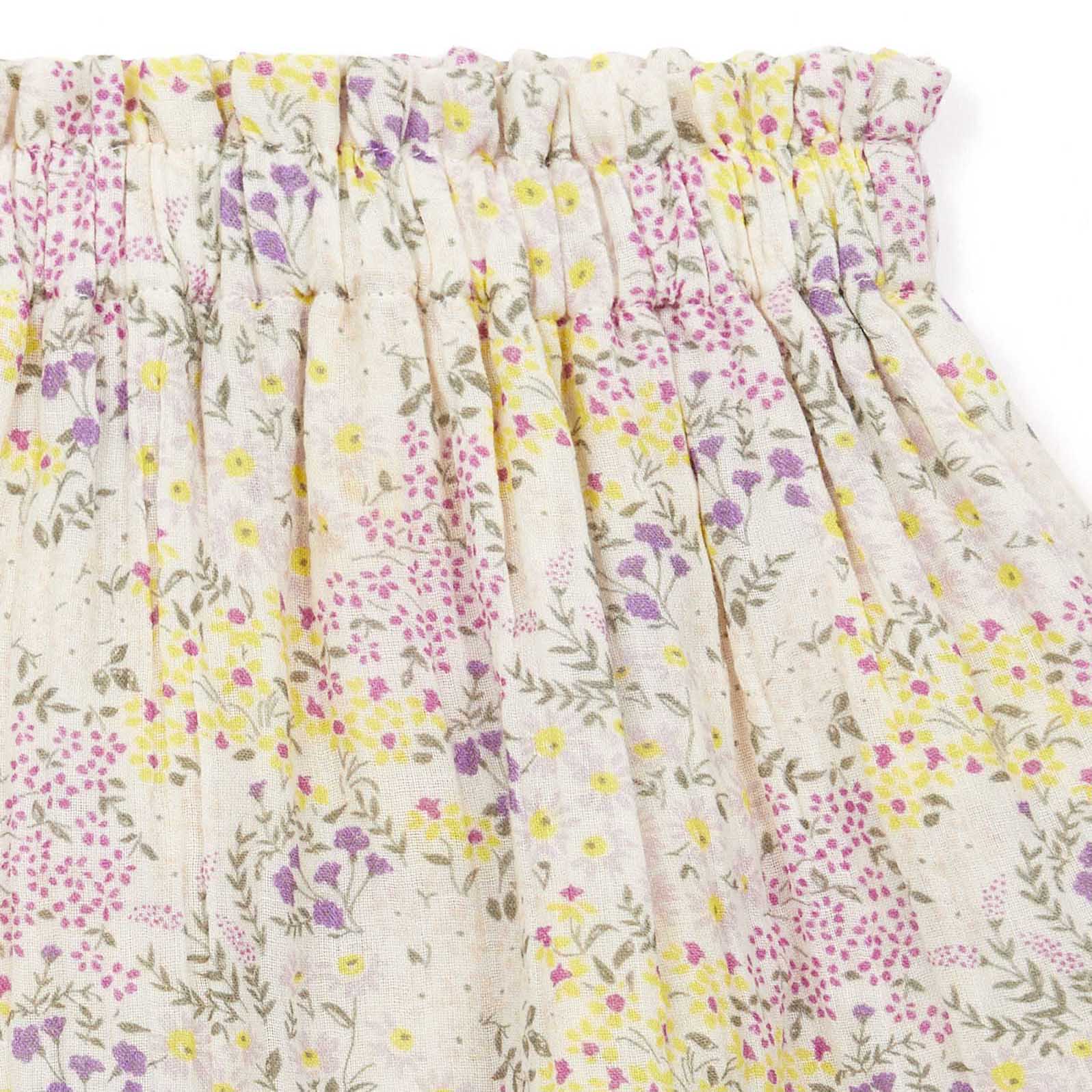 Girls Yellow Floral Skirt