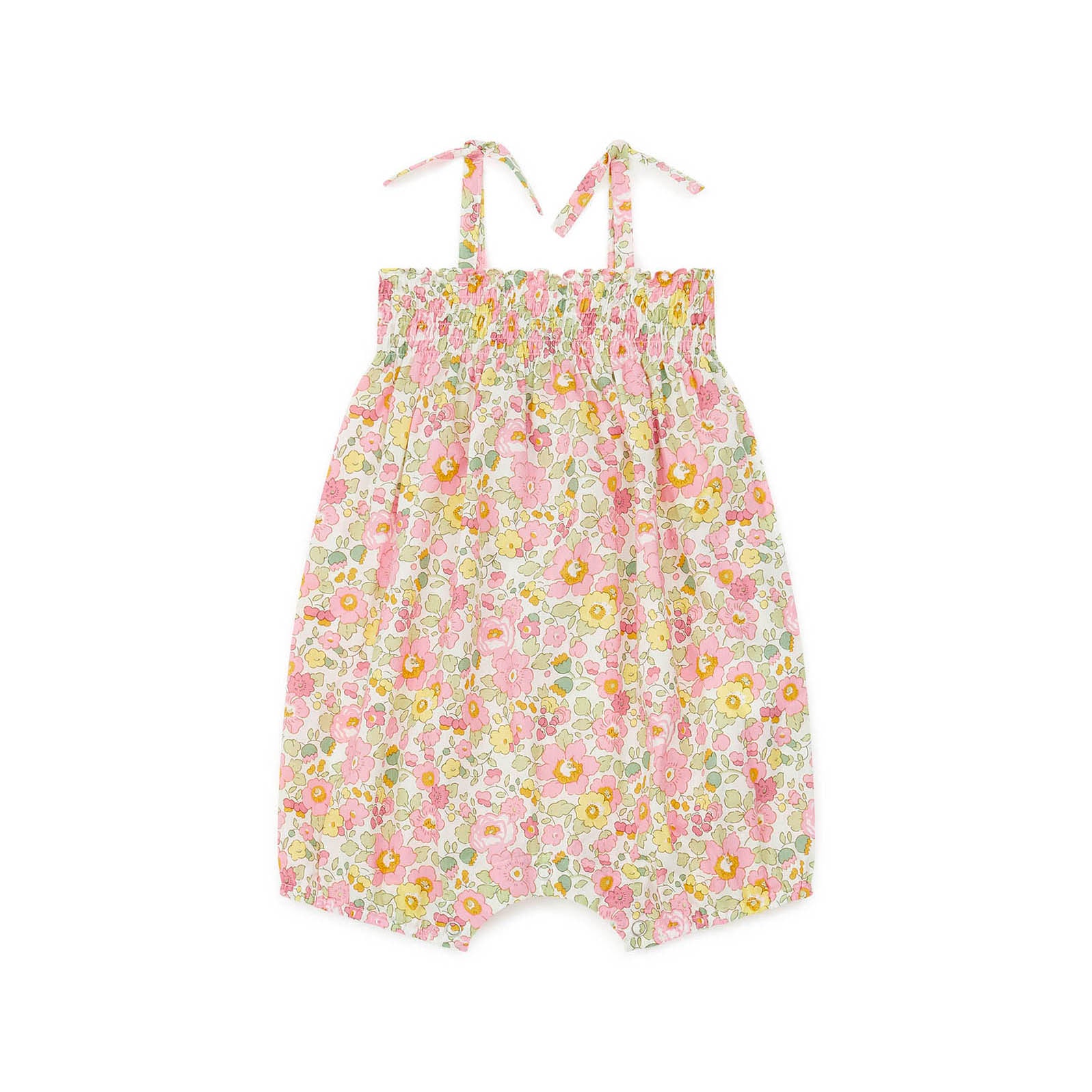 Baby Girls Pink Cotton Jumpsuits