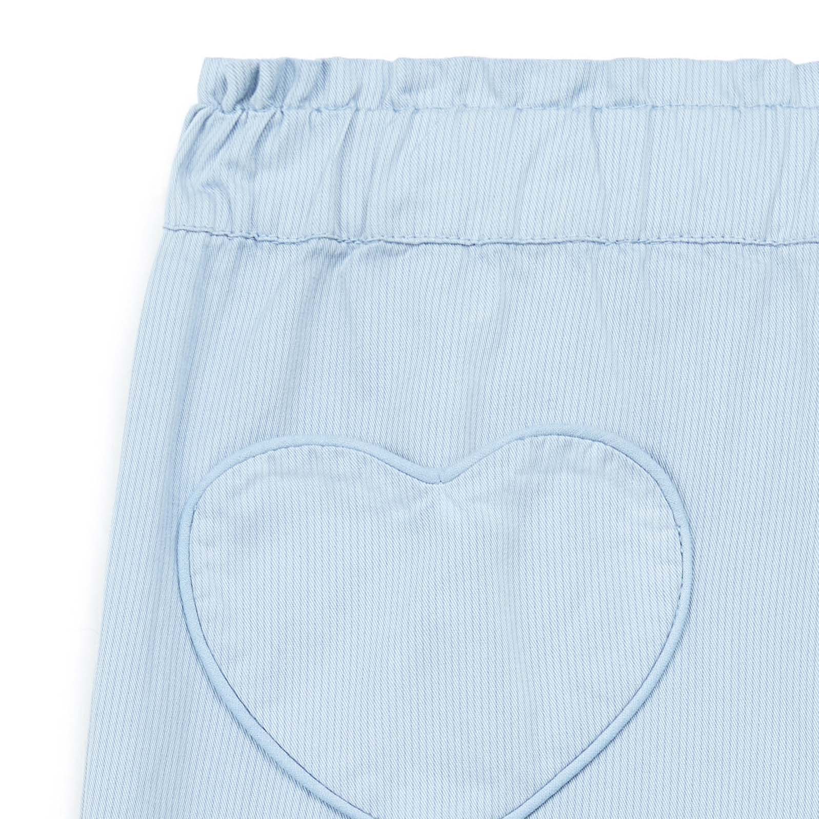 Girls Blue Cotton Trousers