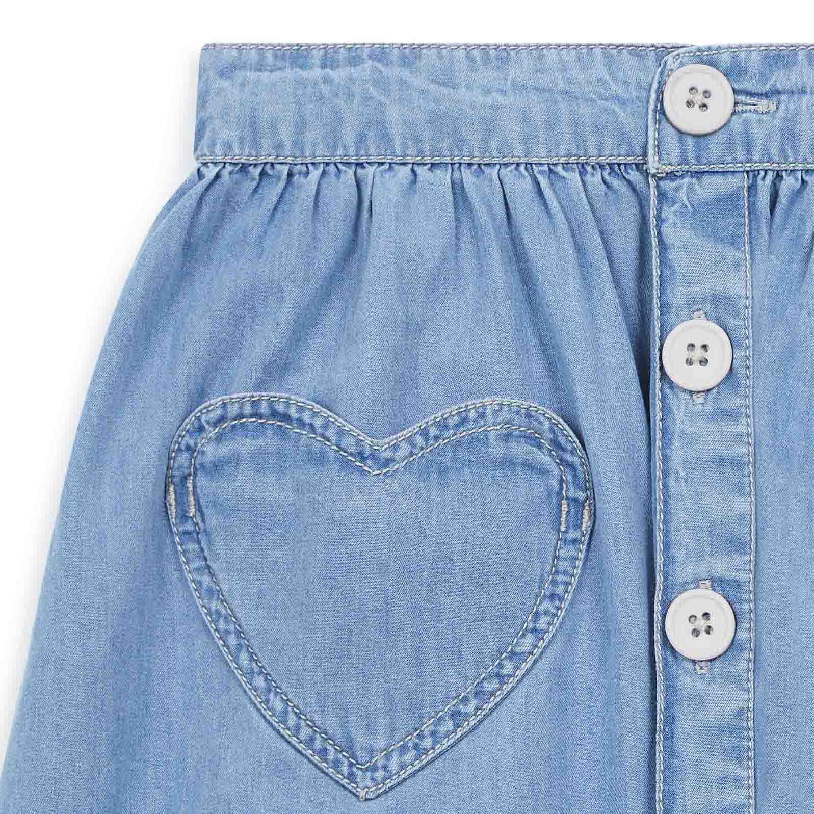 Girls Blue Denim Skirt