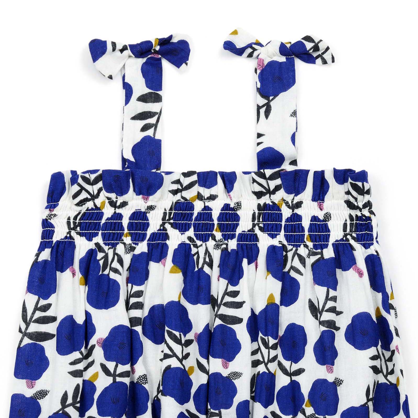 Girls Blue Cotton Dress